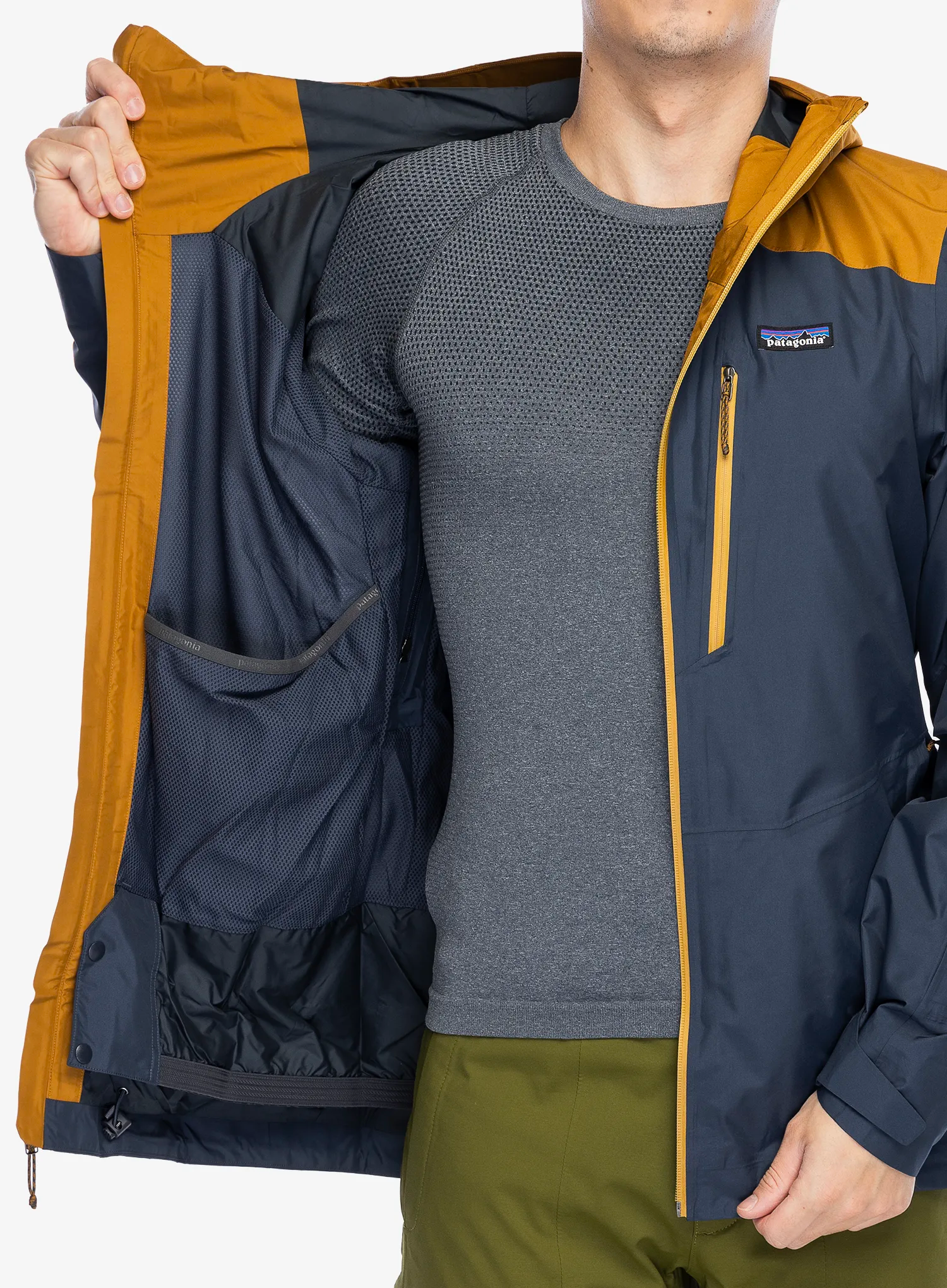 Lyžařská bunda Patagonia Powder Town Jacket - smolder blue