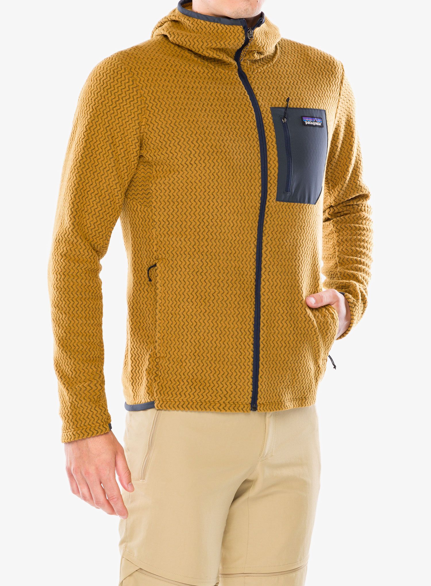 Mikina s kapucí Patagonia R1 Air Full-Zip Hoody - raptor brown