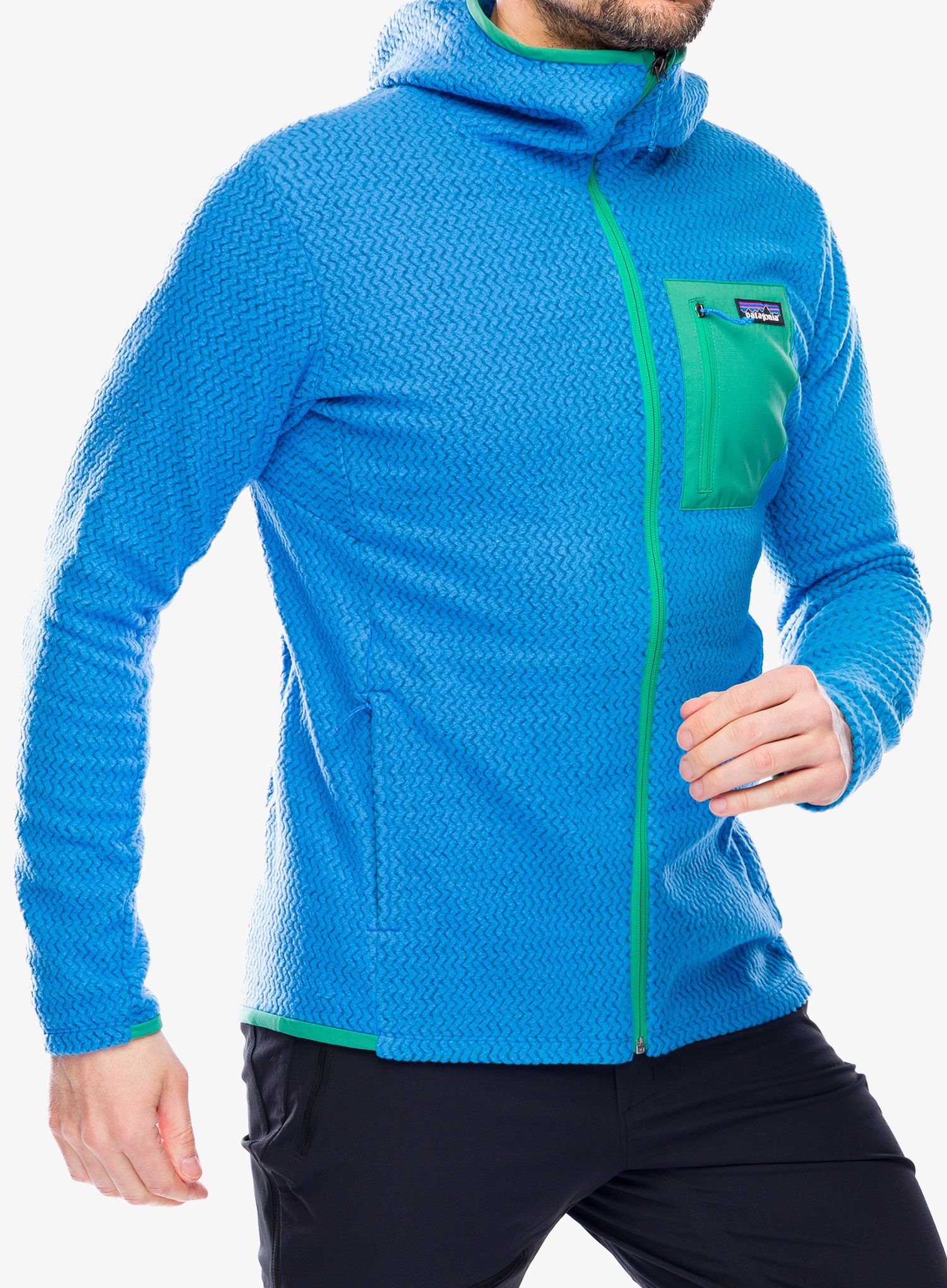 Rozepínací mikina Patagonia R1 Air Full-Zip Hoody - vessel blue