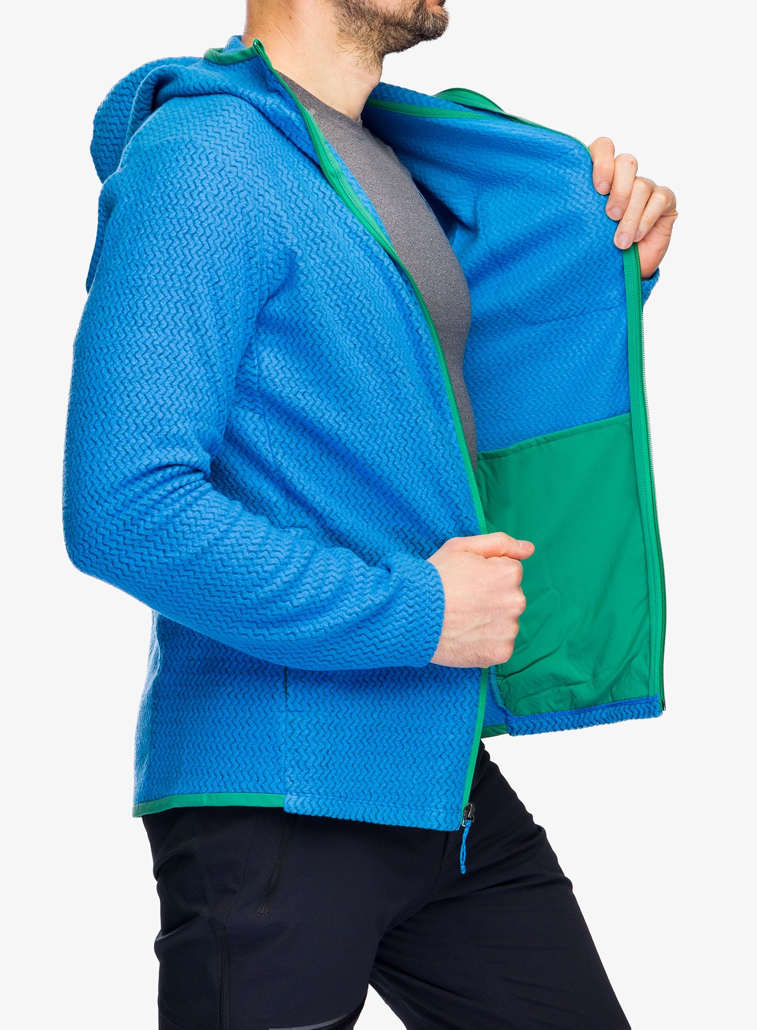 Rozepínací mikina Patagonia R1 Air Full-Zip Hoody - vessel blue