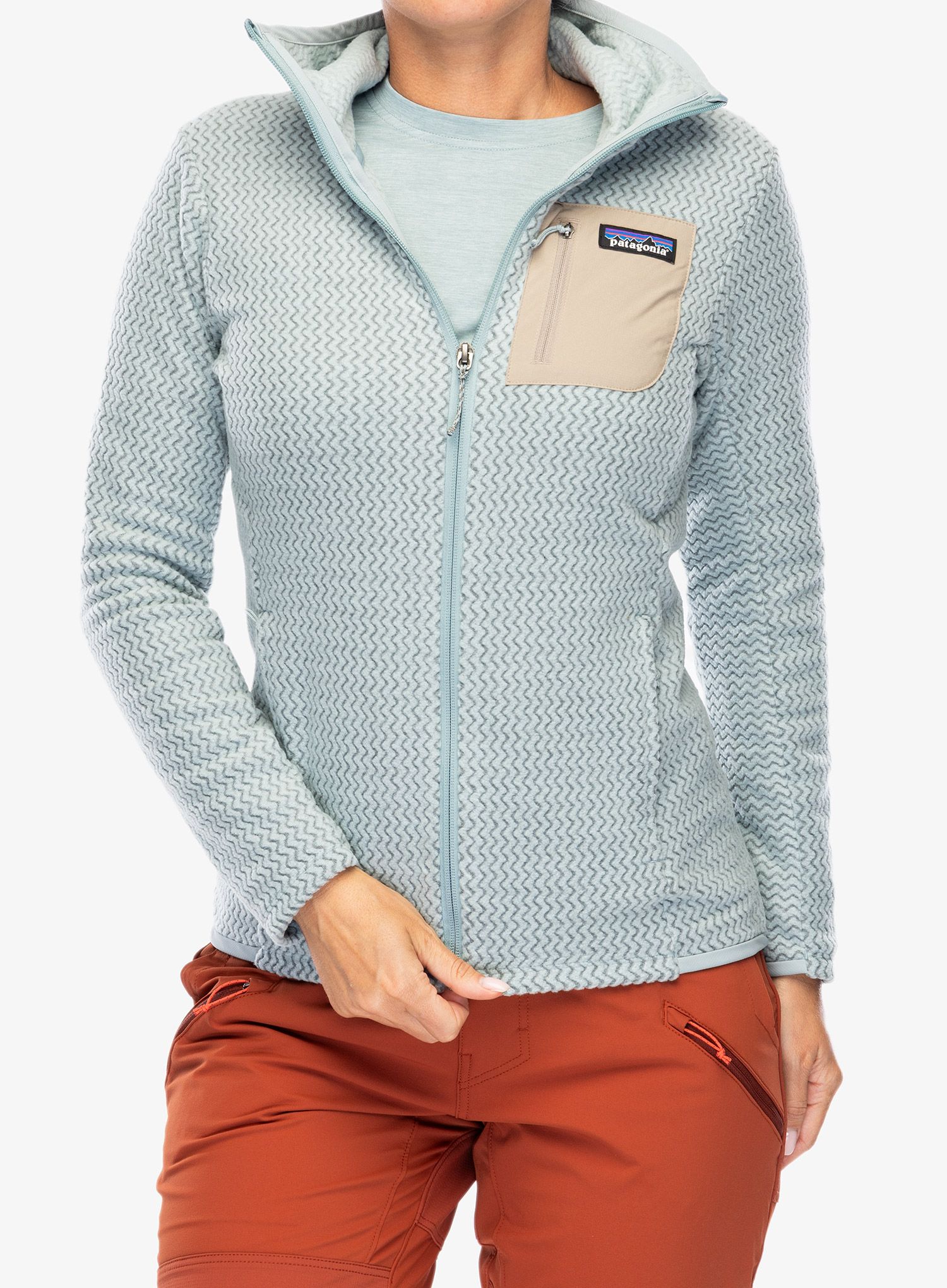 Dámská mikina s kapucí Patagonia R1 Air Full-Zip Hoody - thermal blue