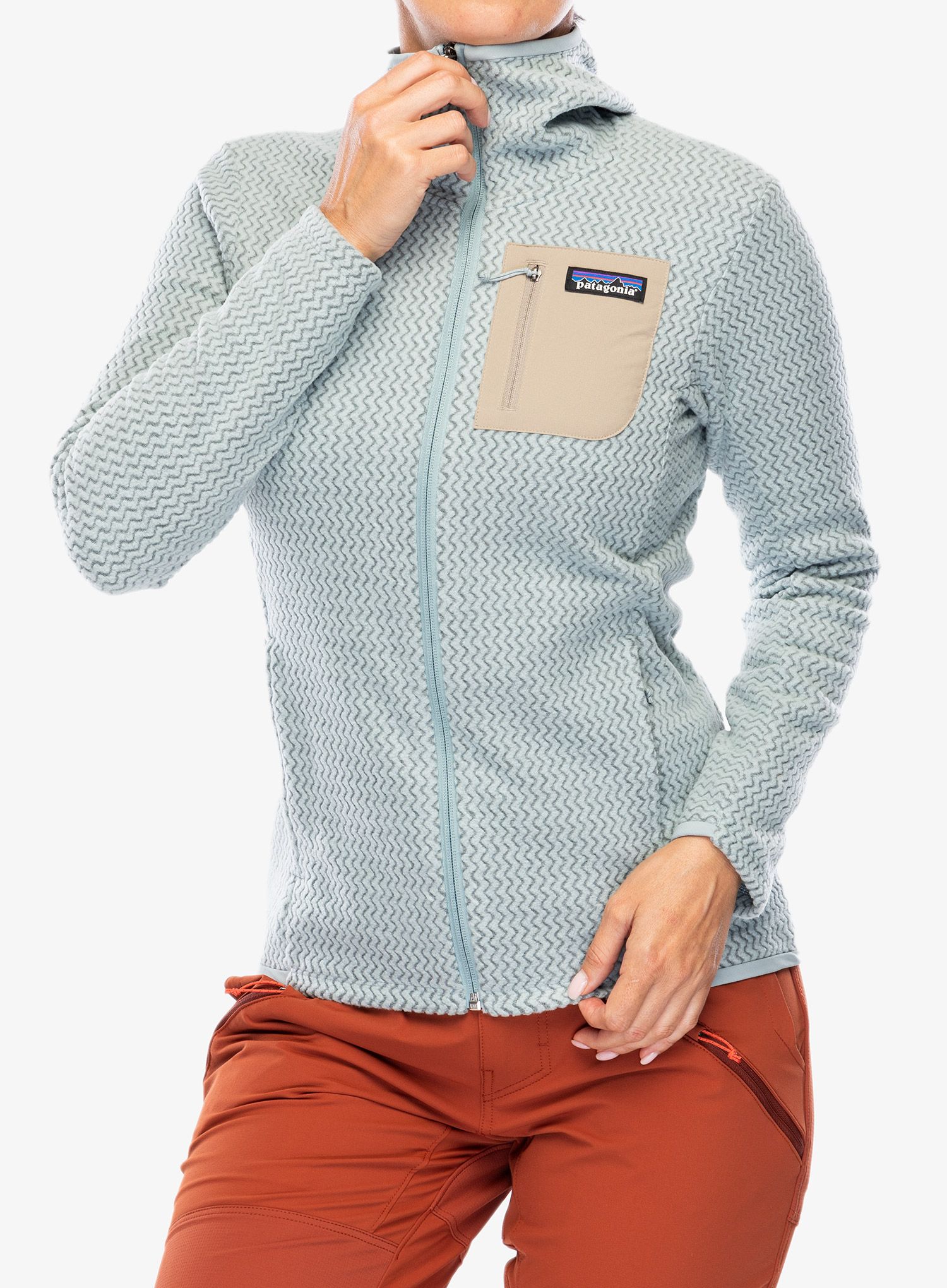 Dámská mikina s kapucí Patagonia R1 Air Full-Zip Hoody - thermal blue
