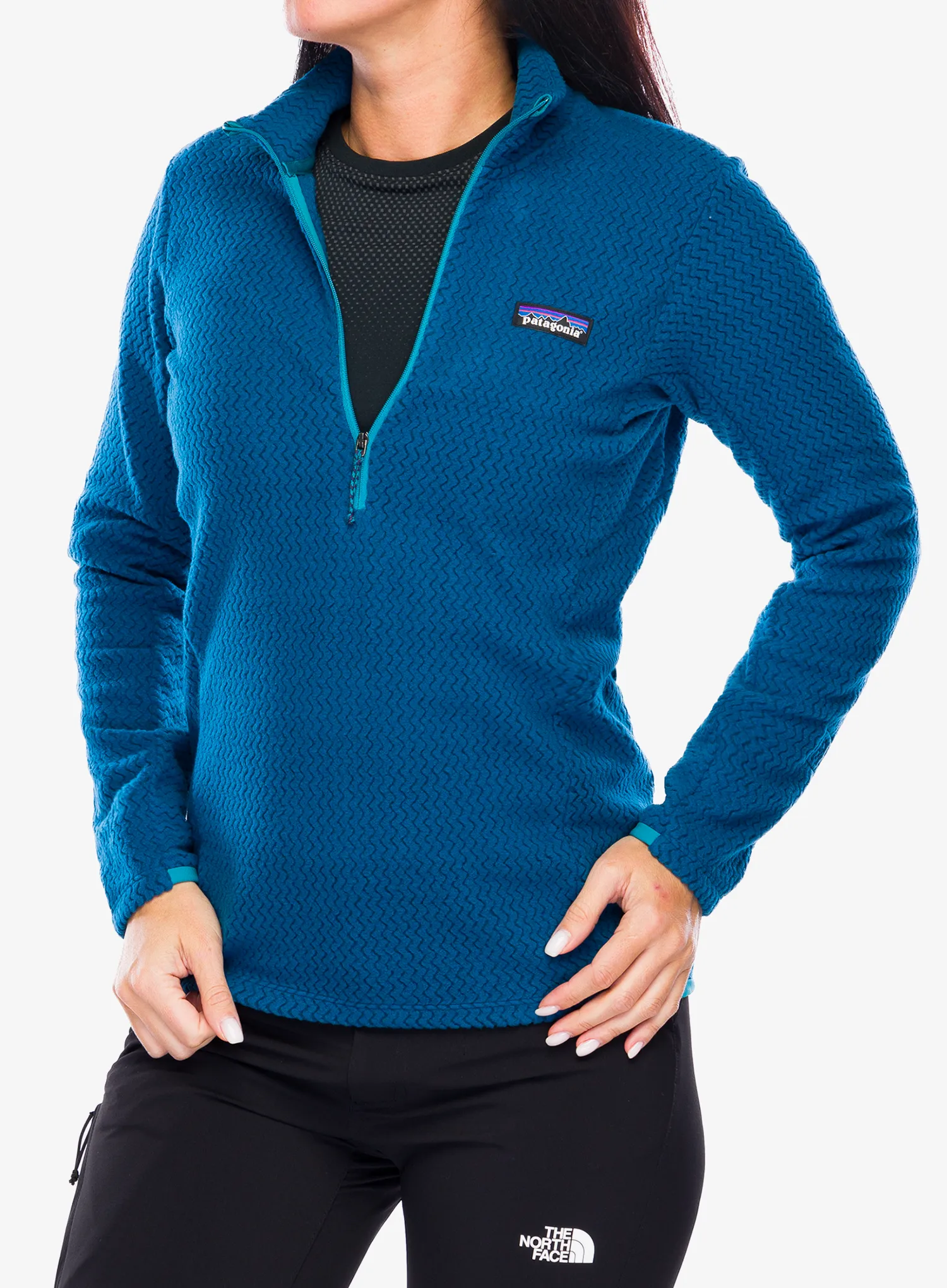 Dámská mikina se zipem Patagonia R1 Air Zip Neck - lagom blue