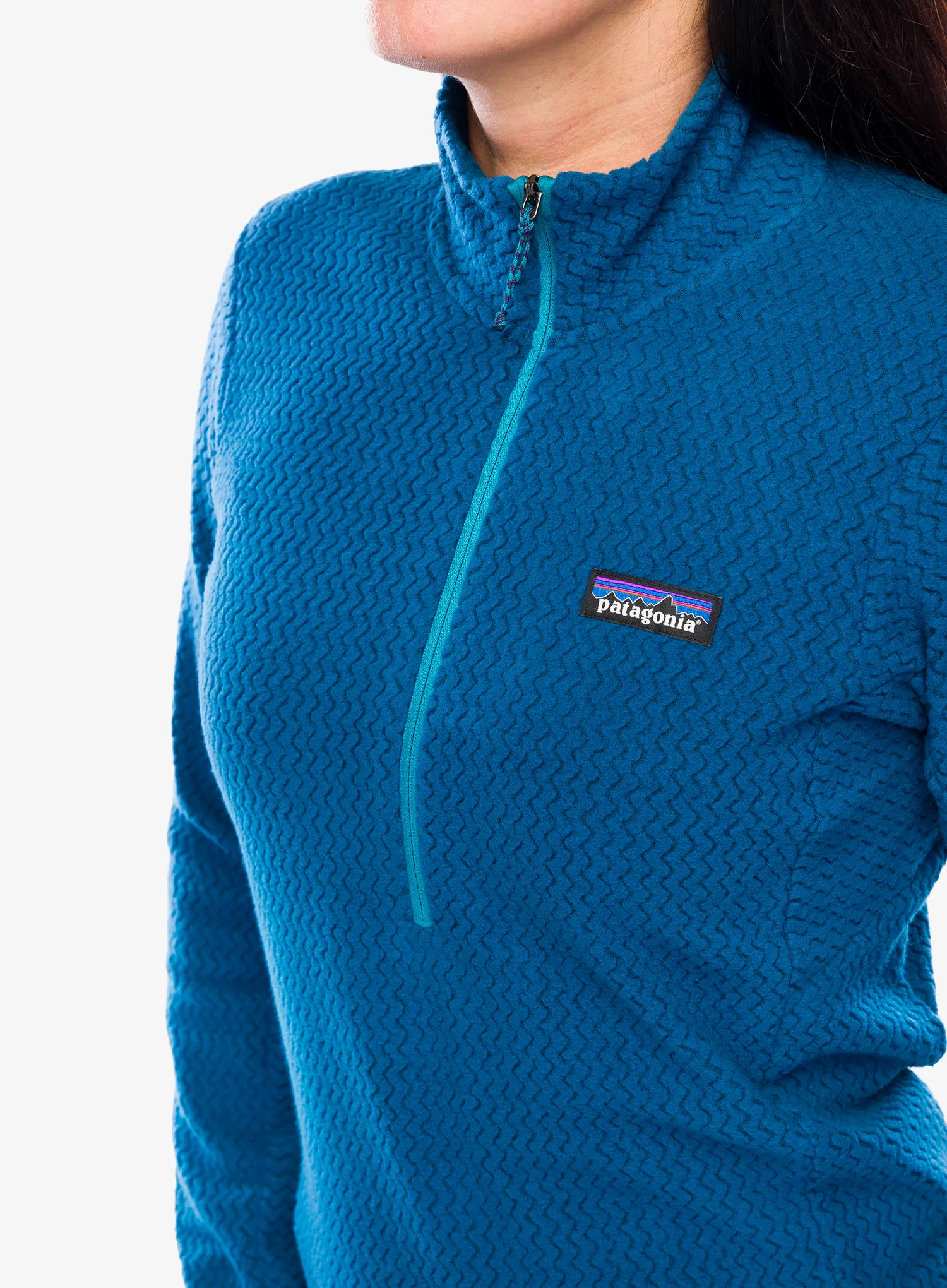 Dámská mikina se zipem Patagonia R1 Air Zip Neck - lagom blue