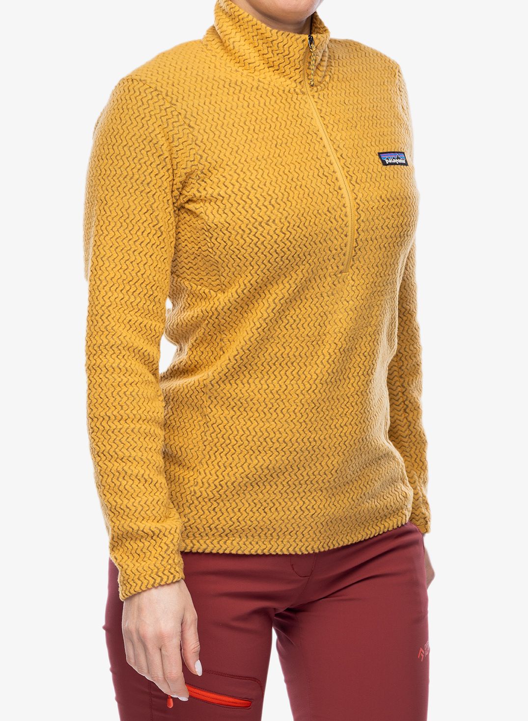 Fleece mikina dámská Patagonia R1 Air Zip Neck - pufferfish gold