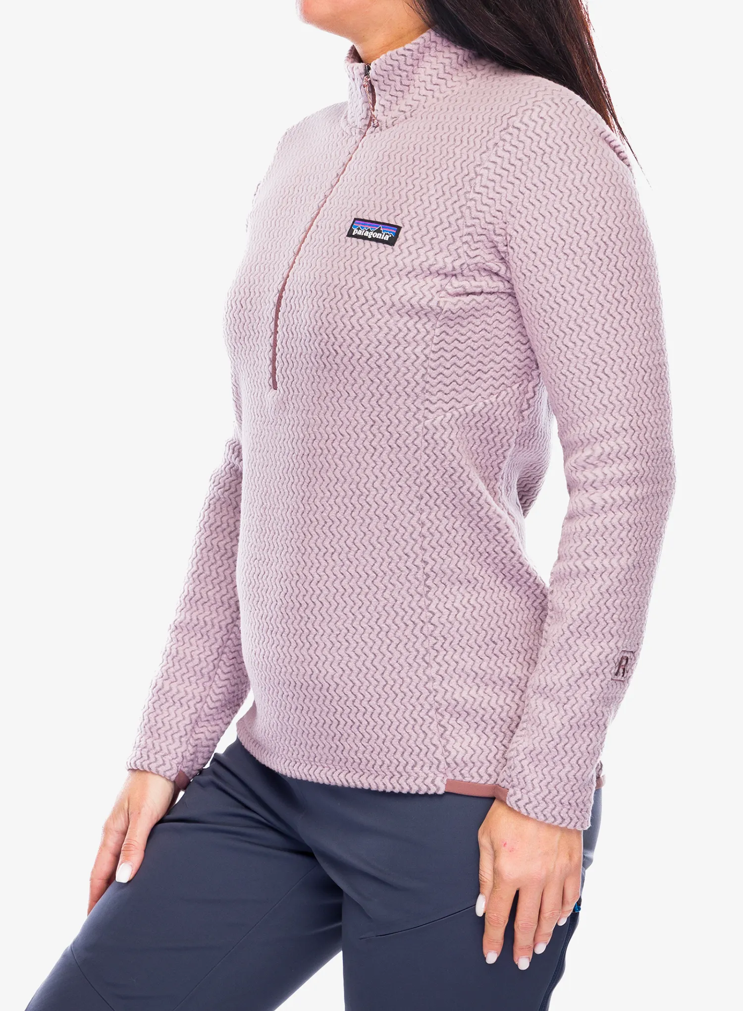 Dámská mikina se zipem Patagonia R1 Air Zip Neck - stormy mauve