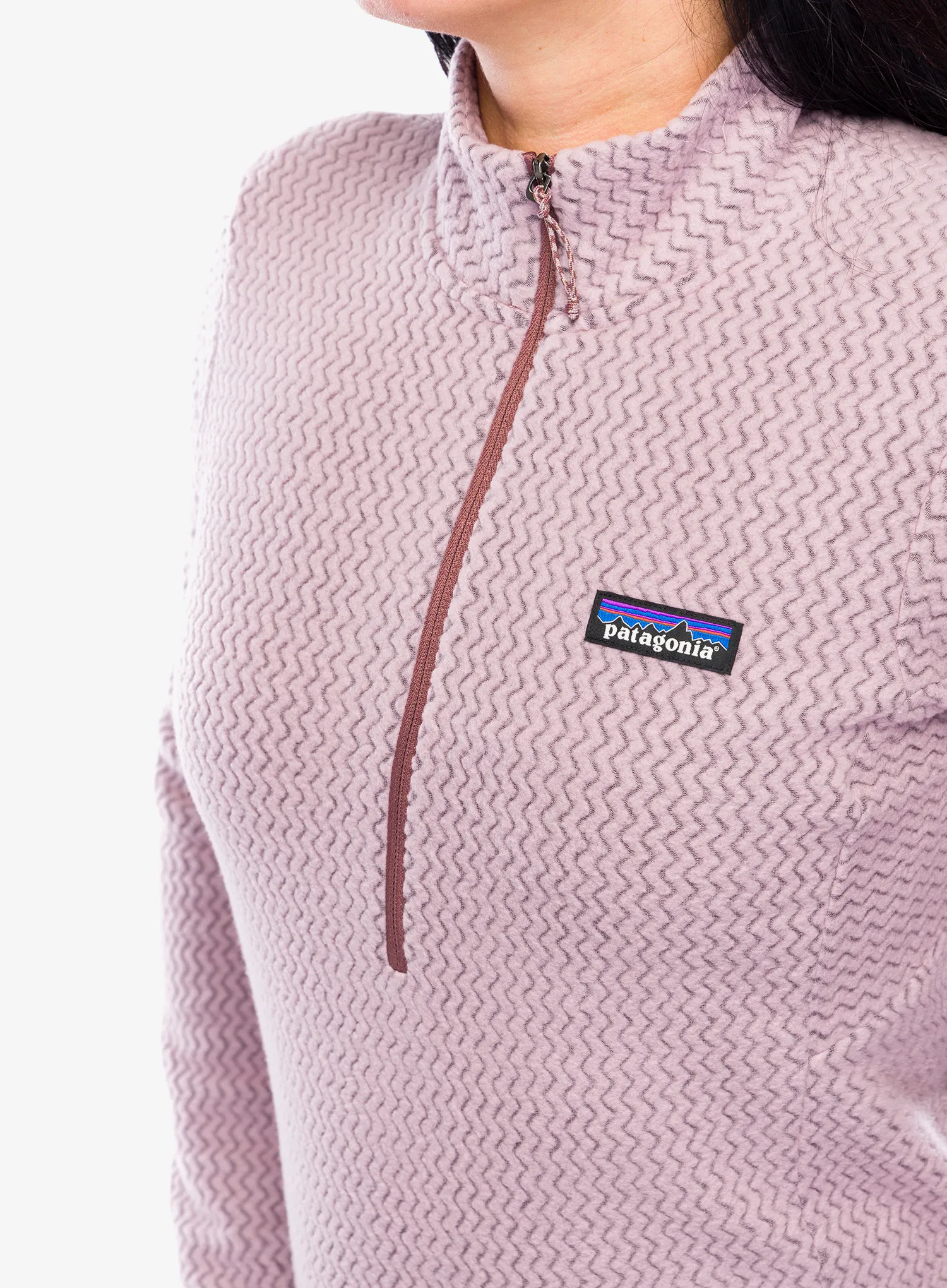Dámská mikina se zipem Patagonia R1 Air Zip Neck - stormy mauve
