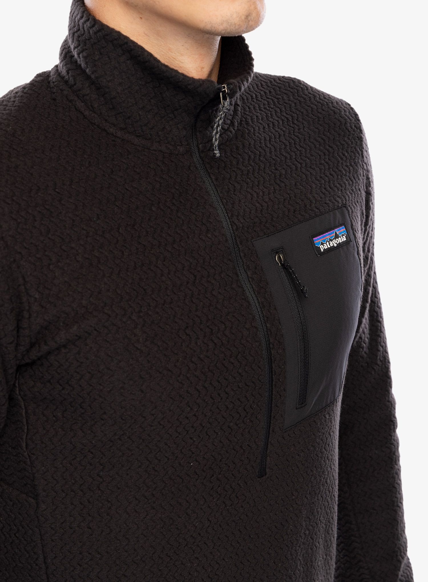 Mikina se zipem Patagonia R1 Air Zip Neck - black