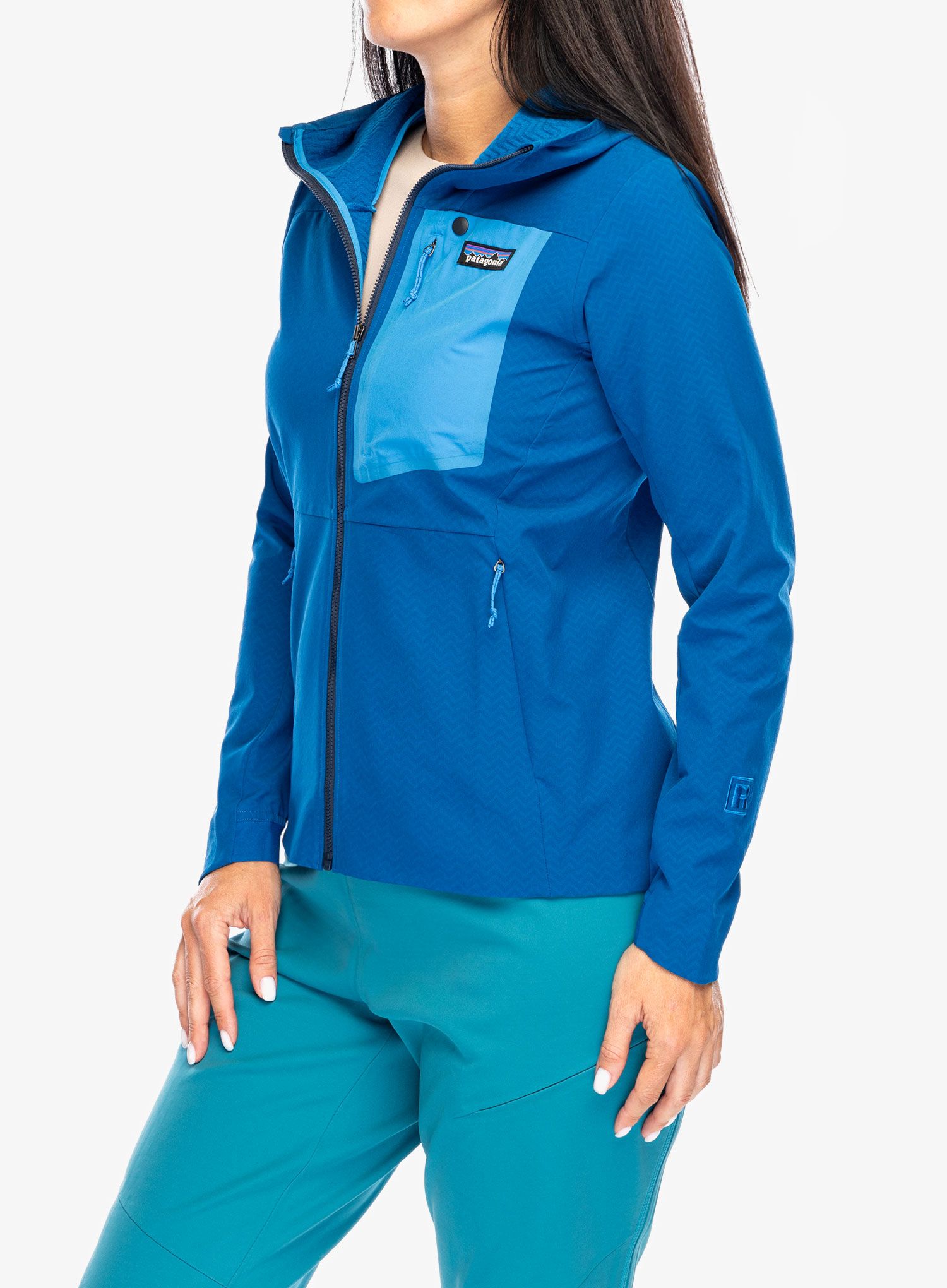 Dámská bunda Patagonia R1 CrossStrata Hoody - endles blue