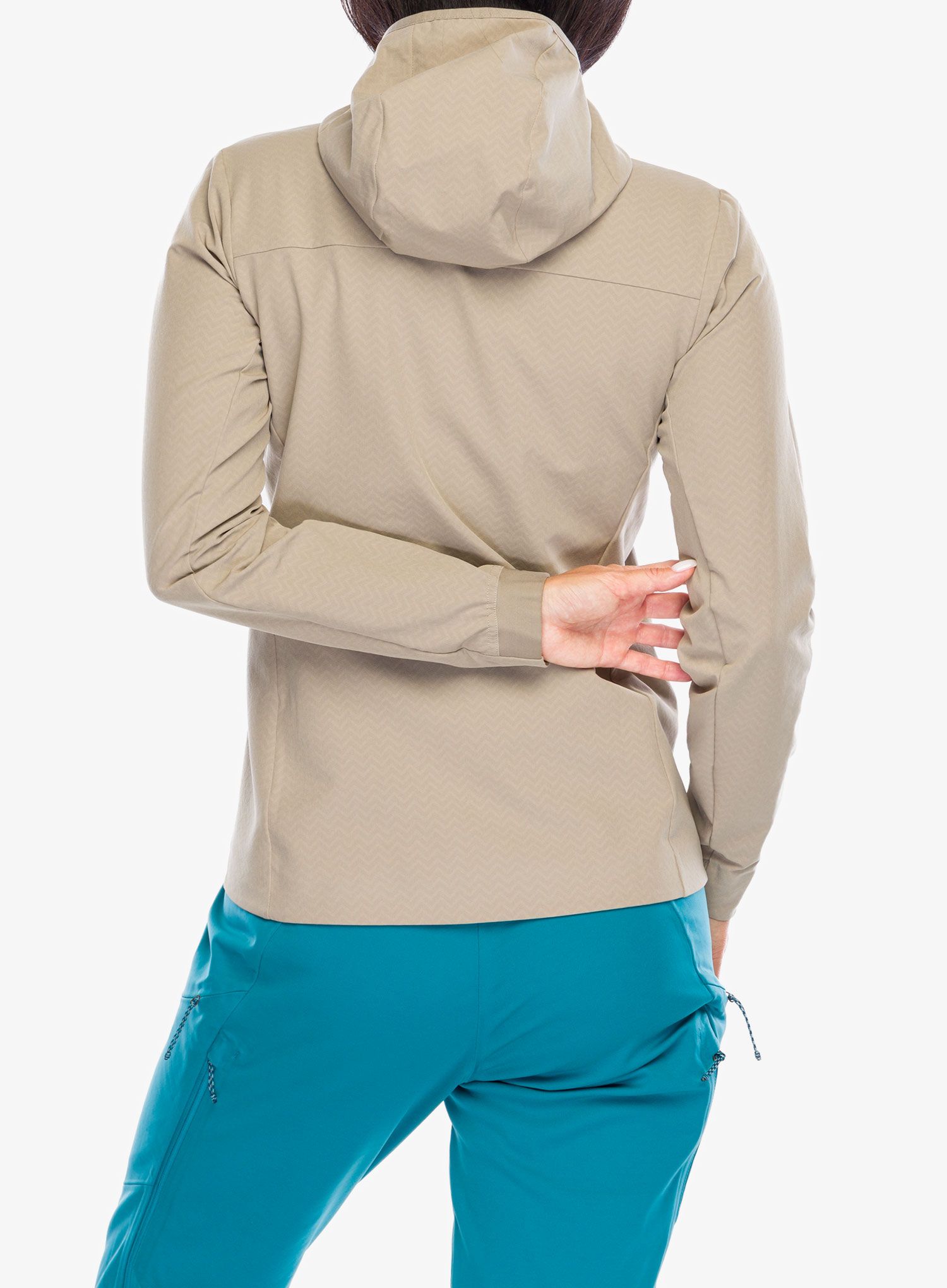 Dámská bunda Patagonia R1 CrossStrata Hoody - seabird grey