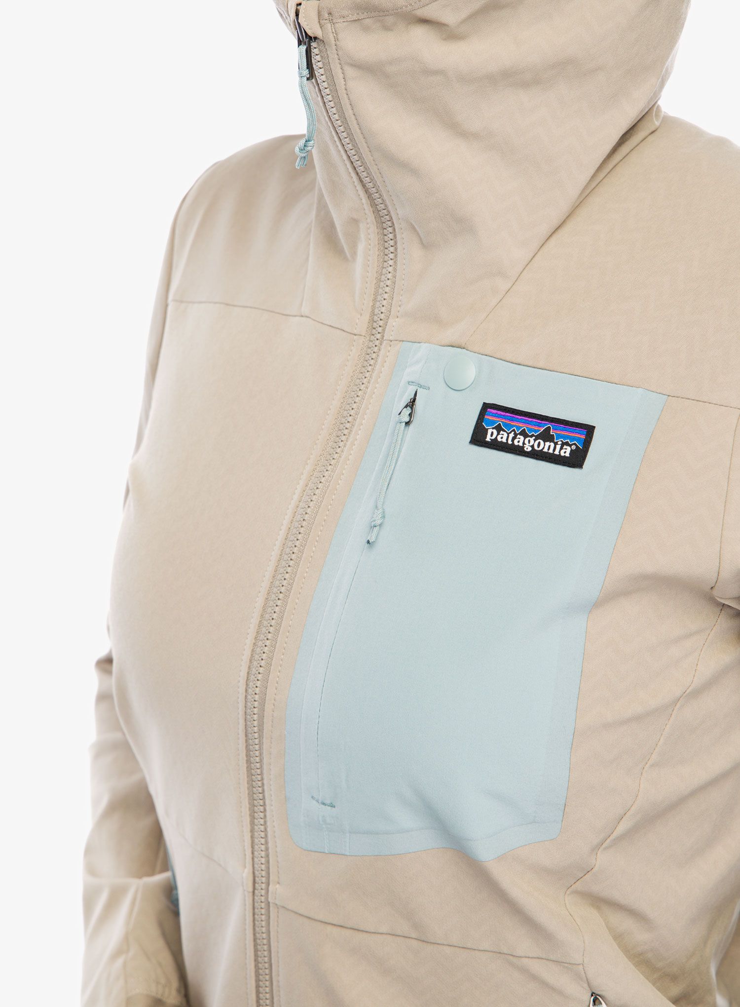 Dámská bunda Patagonia R1 CrossStrata Hoody - seabird grey
