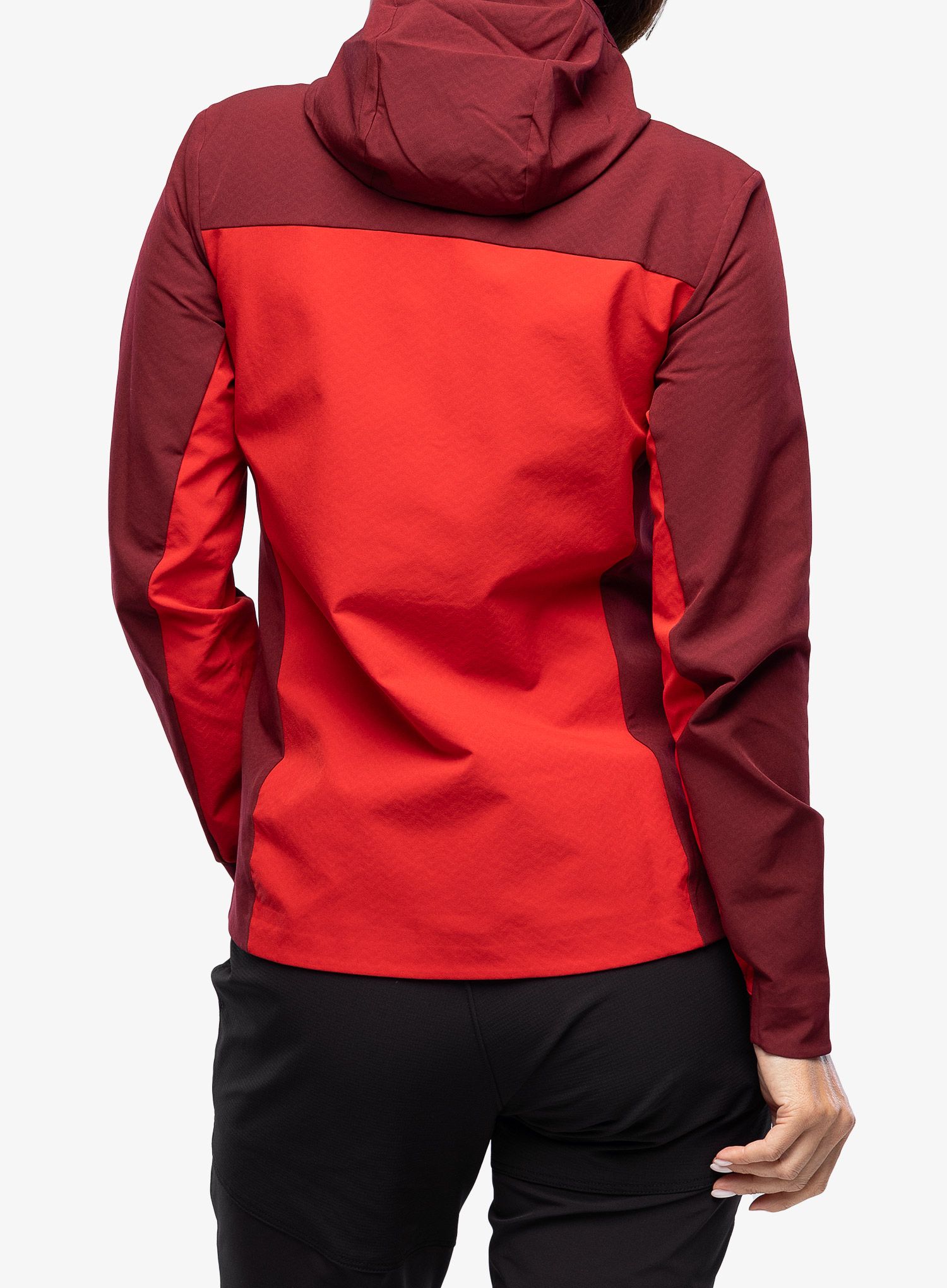 Dámská bunda Patagonia R1 CrossStrata Hoody - touring red