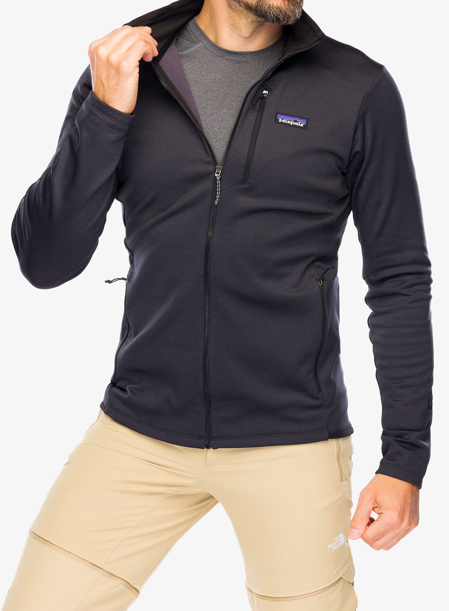Fleecová mikina Patagonia R1 Daily Jacket - black/black x-dye