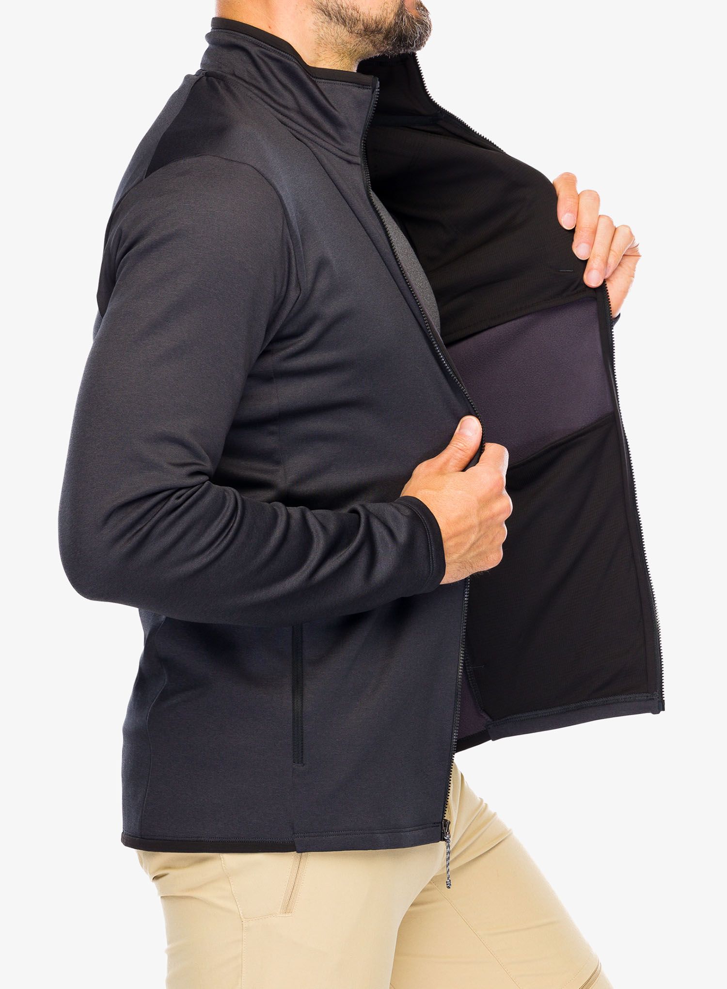 Fleecová mikina Patagonia R1 Daily Jacket - black/black x-dye