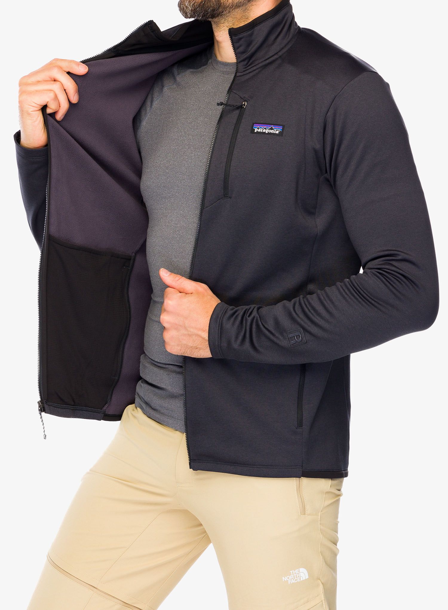 Fleecová mikina Patagonia R1 Daily Jacket - black/black x-dye