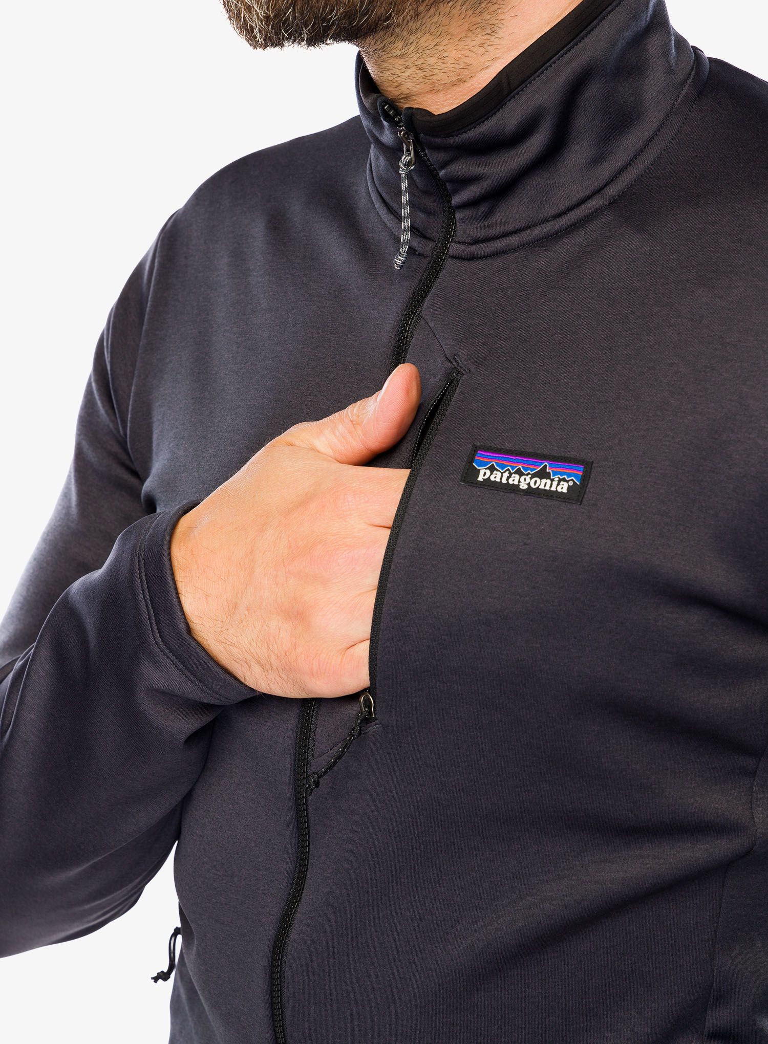 Fleecová mikina Patagonia R1 Daily Jacket - black/black x-dye