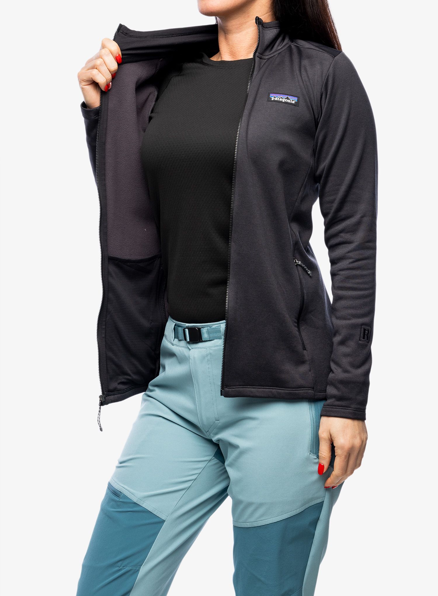 Dámská mikina na zip Patagonia R1 Daily Jacket - ink black