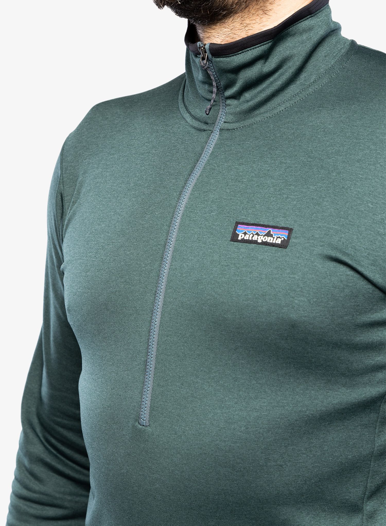 Mikina se zipem Patagonia R1 Daily Zip Neck - nouve green/north green