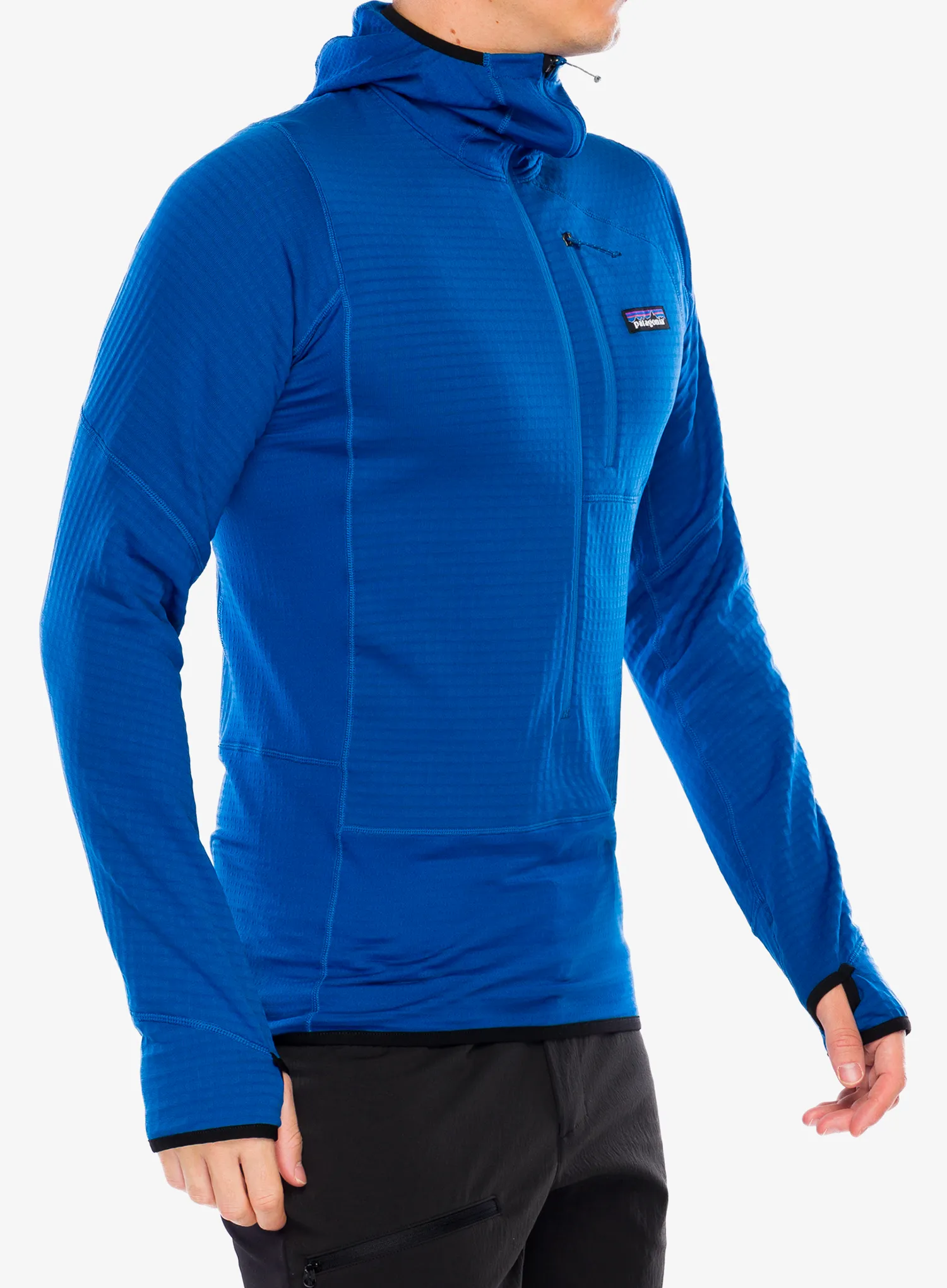 Mikina s kapucí Patagonia R1 Pullover Hoody - endles blue