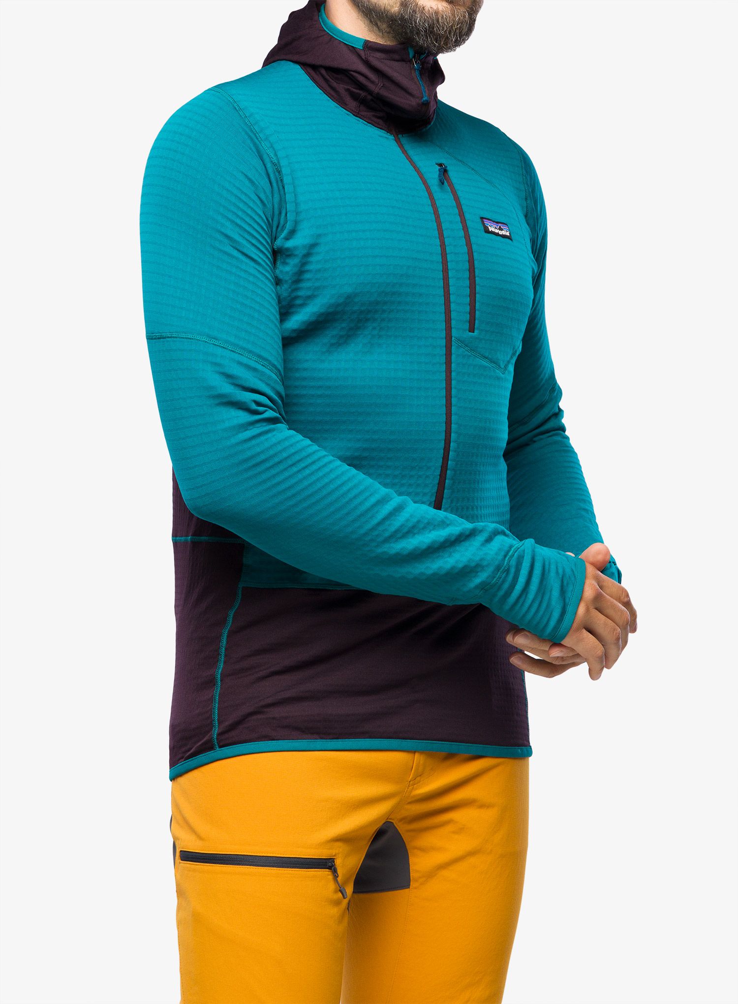 Mikina se zipem Patagonia R1 Pullover Hoody - obsidian plum