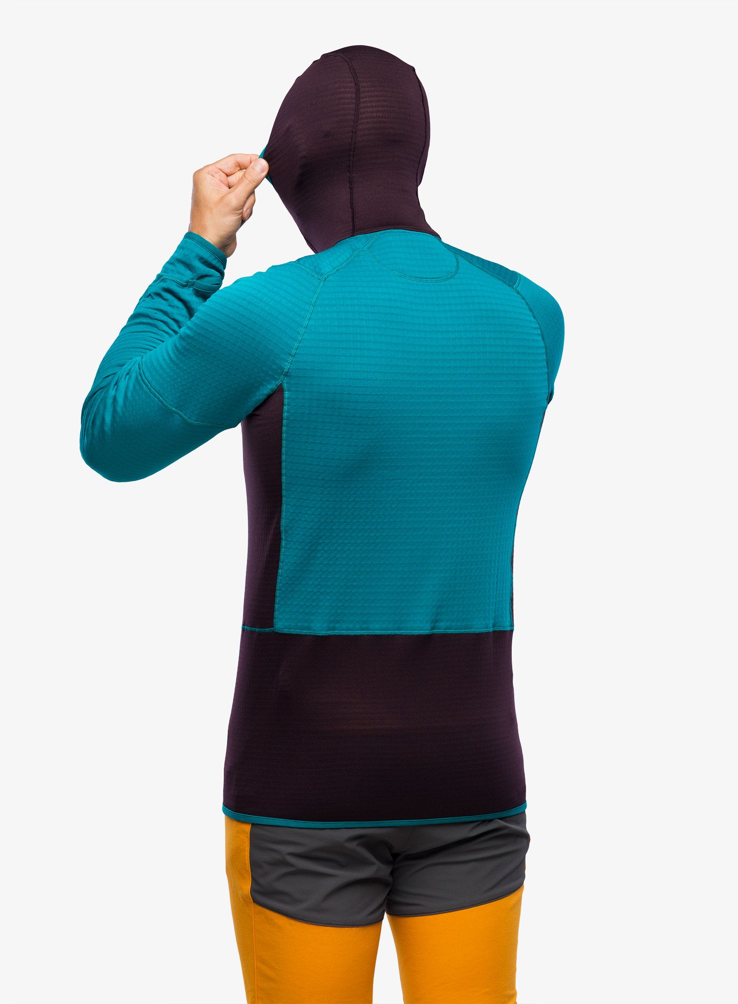 Mikina se zipem Patagonia R1 Pullover Hoody - obsidian plum