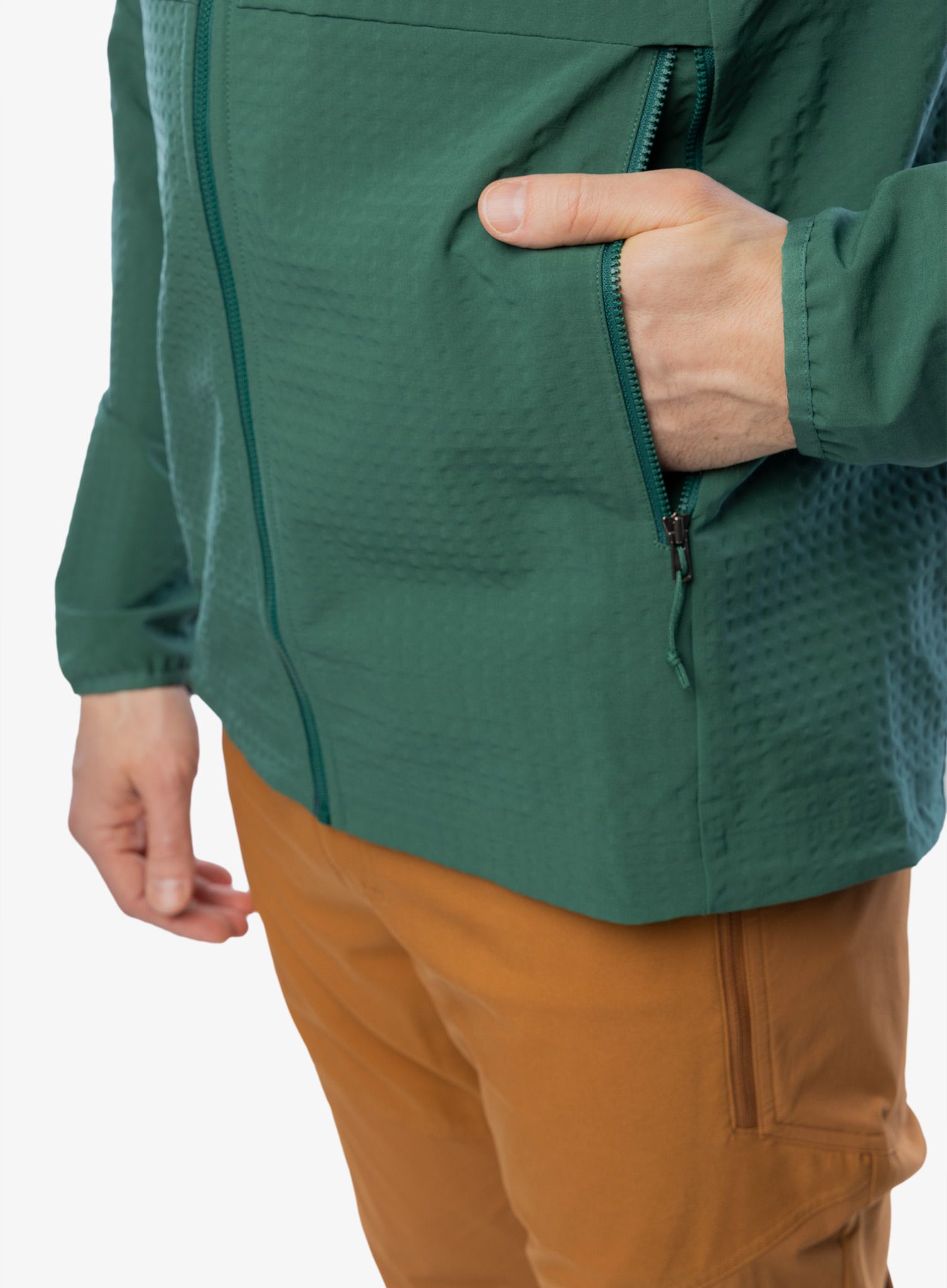 Softshellová bunda Patagonia R1 TechFace Hoody - conifer green