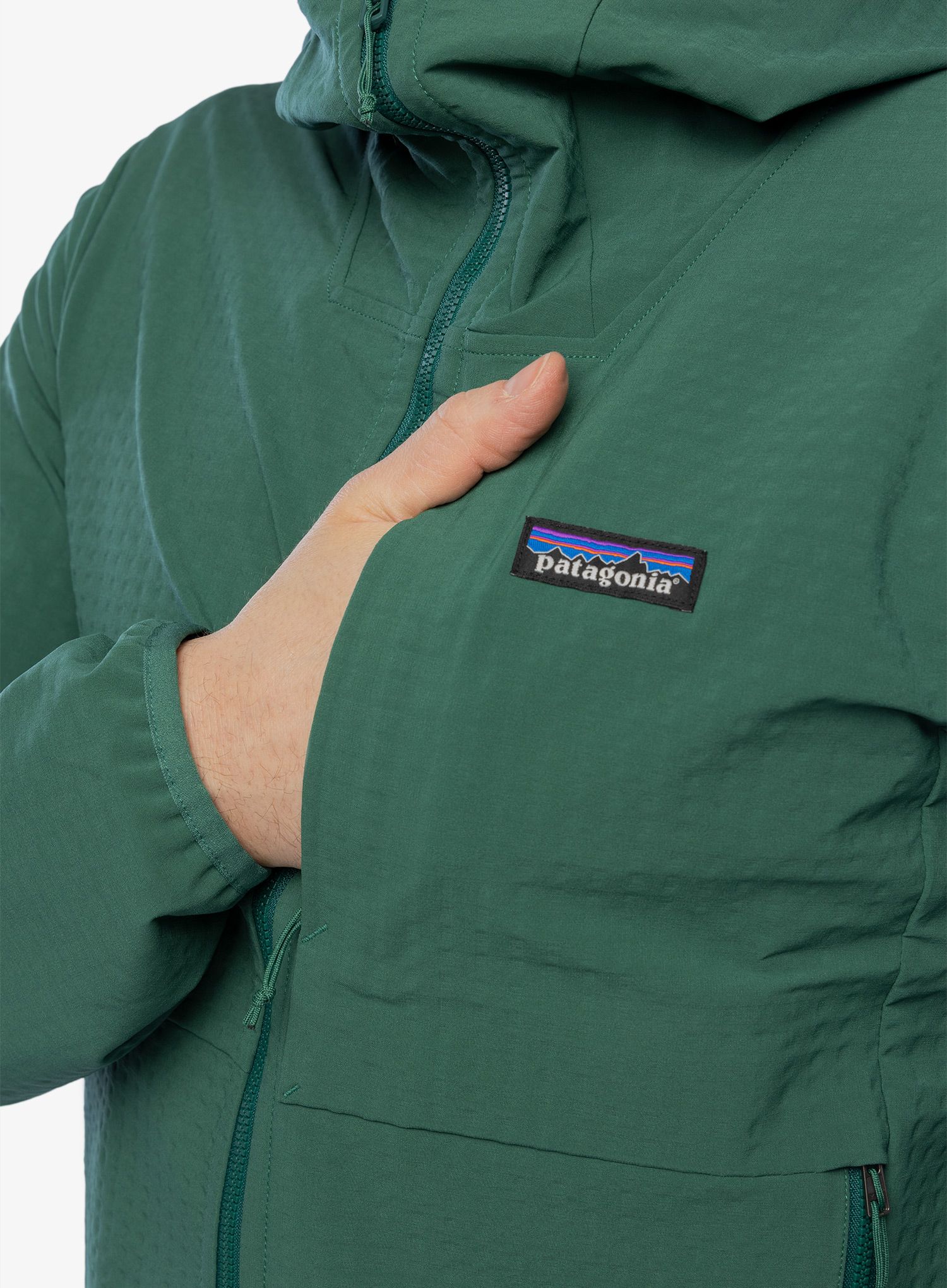 Softshellová bunda Patagonia R1 TechFace Hoody - conifer green