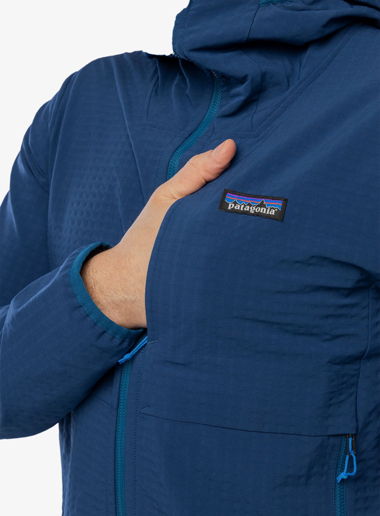 Softshellová bunda Patagonia R1 Techface Hoody - tidepool blue