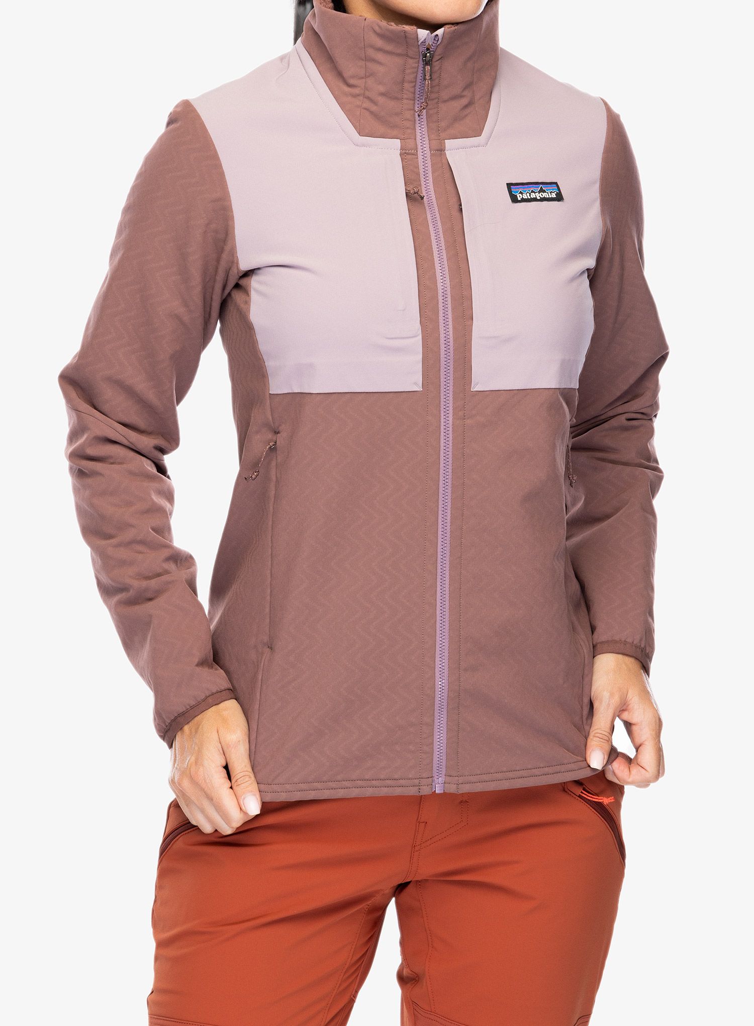 Softshellová bunda dámská Patagonia R2 CrossStrata Jacket - dulse mauve
