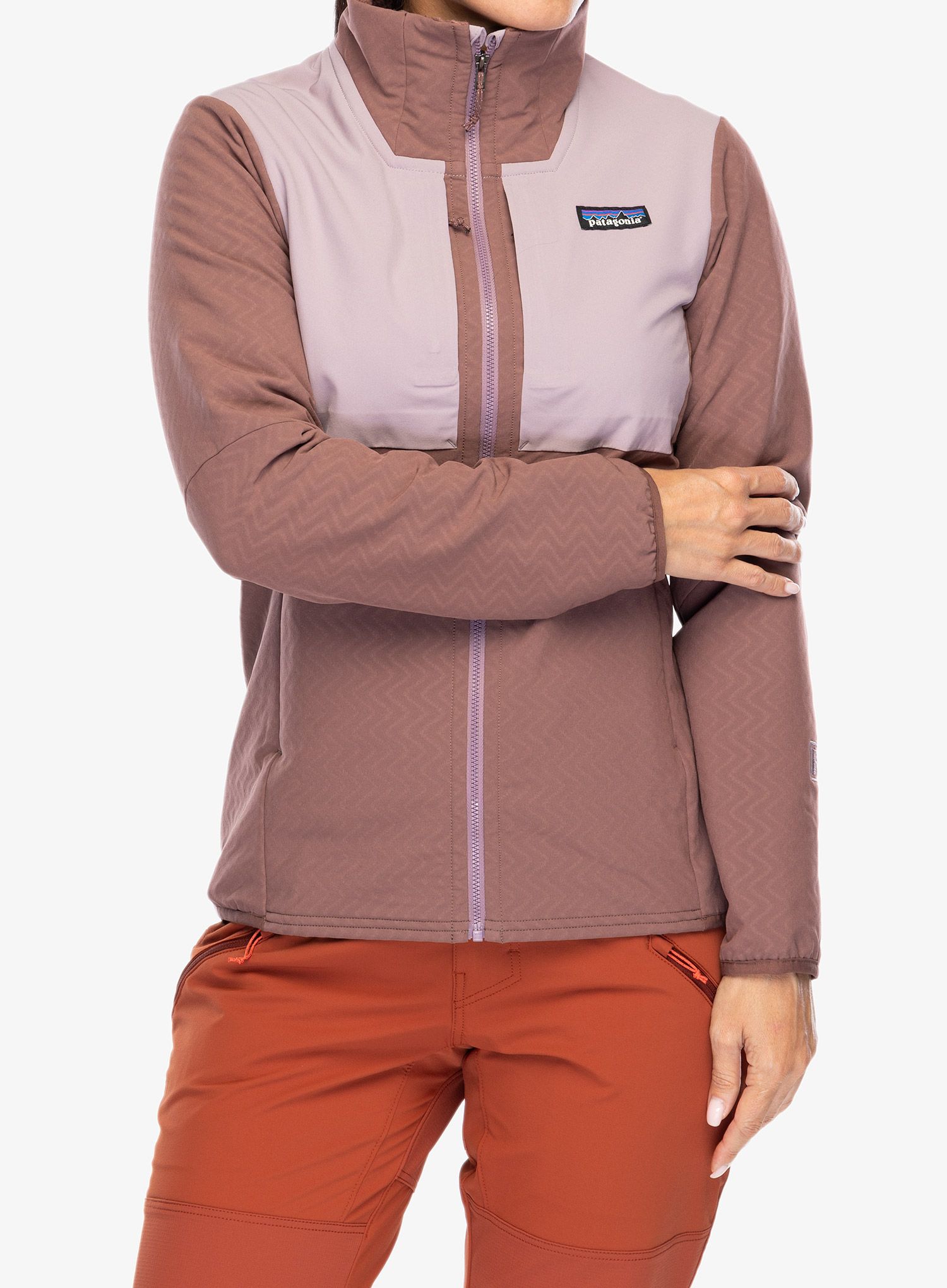 Softshellová bunda dámská Patagonia R2 CrossStrata Jacket - dulse mauve