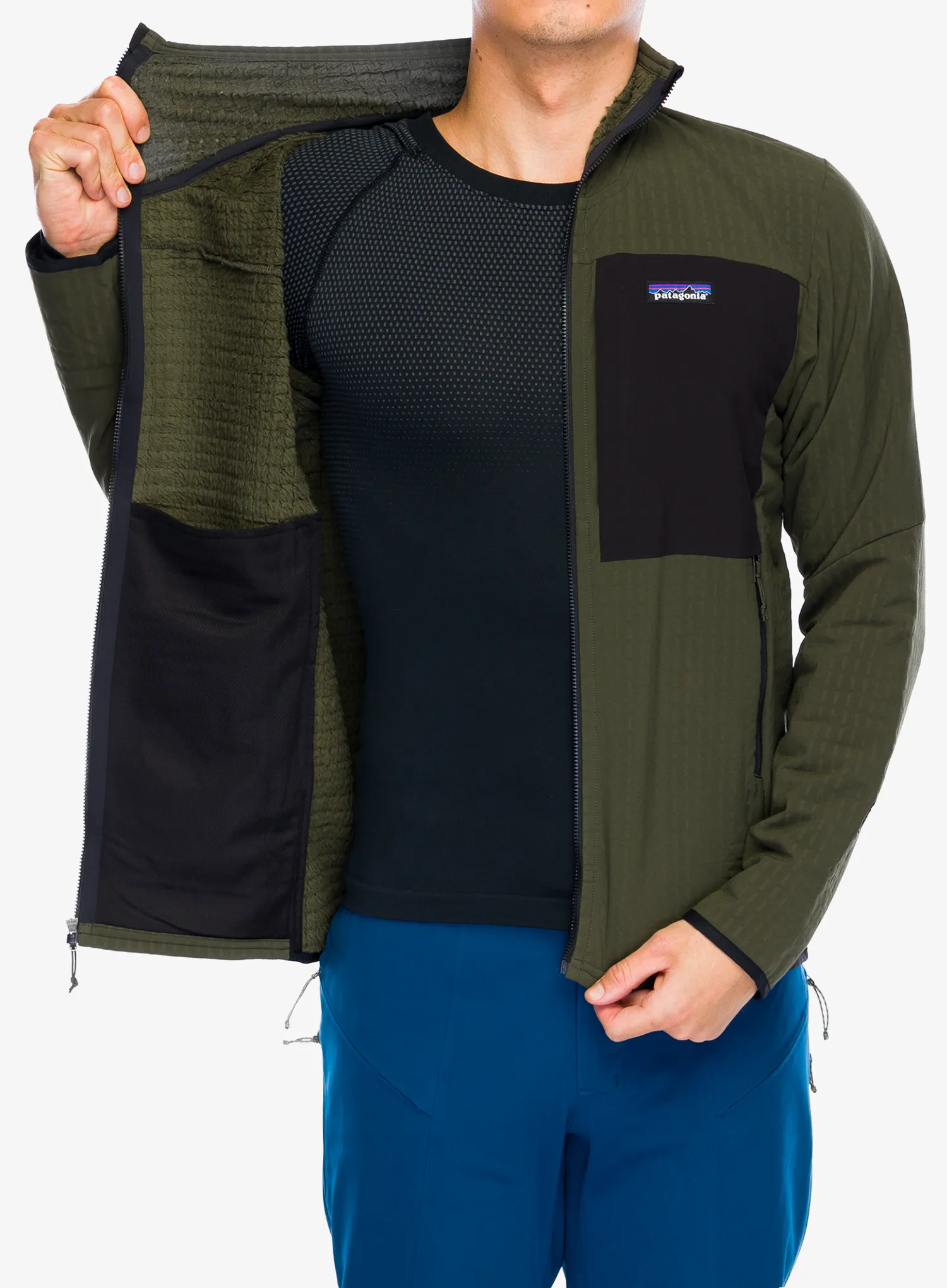 Softshellová bunda Patagonia R2 TechFace Jacket - pine needle green