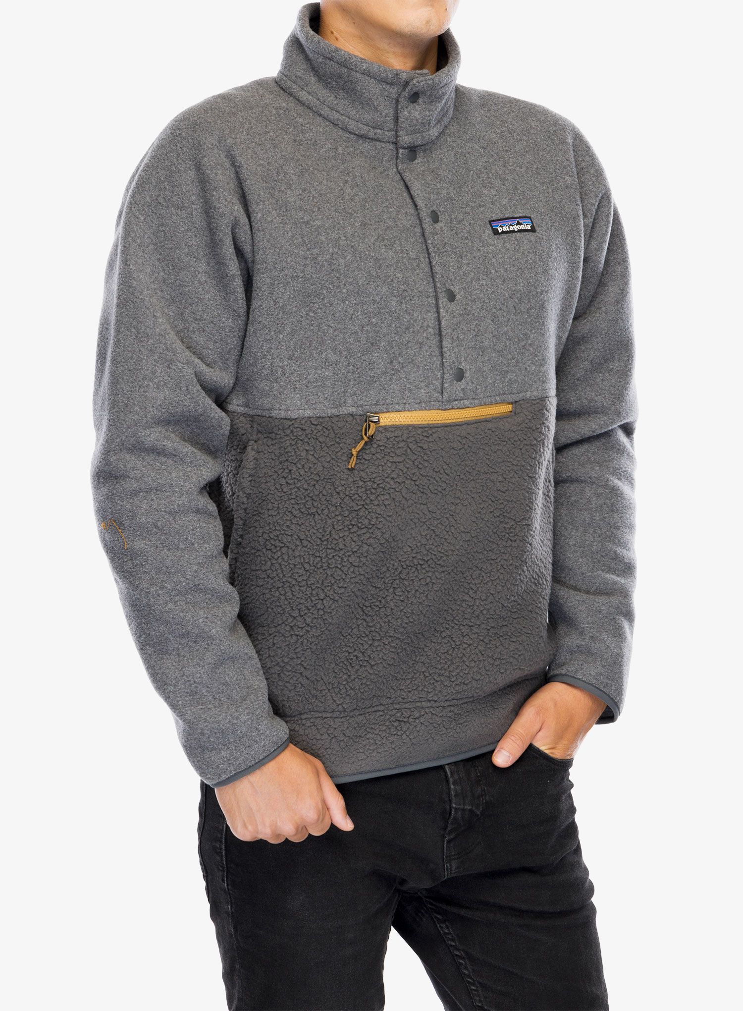 Fleecová mikina Patagonia Retro Pile 1/2 Snap Pullover - forge grey