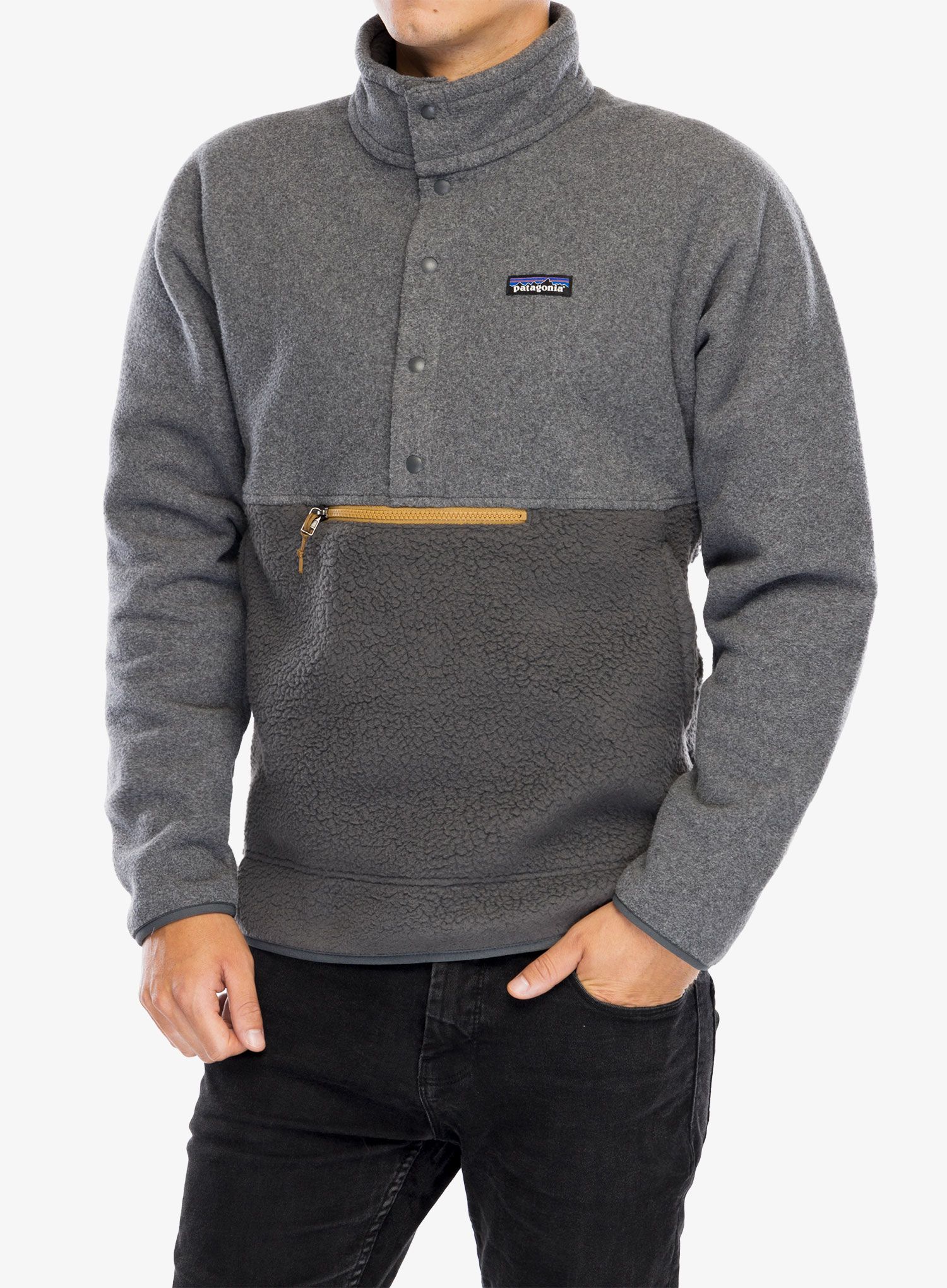 Fleecová mikina Patagonia Retro Pile 1/2 Snap Pullover - forge grey