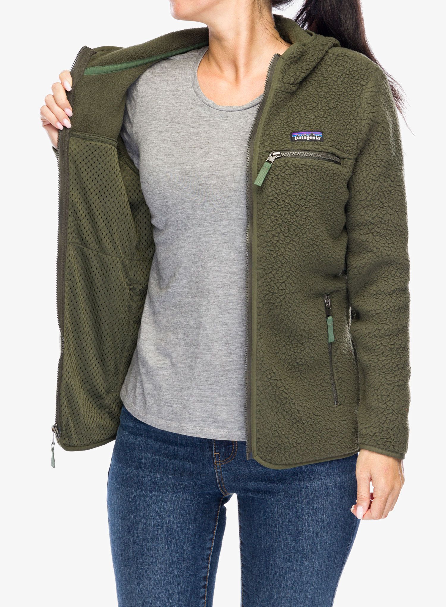 Fleecová mikina dámská Patagonia Retro Pile Hoody - pine needle green