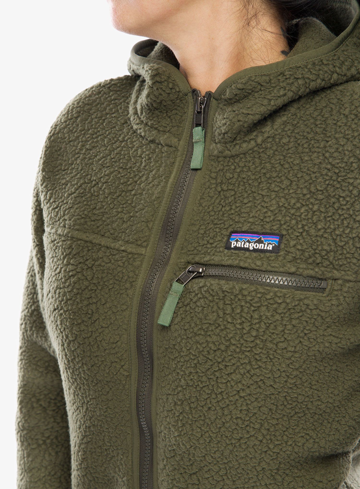 Fleecová mikina dámská Patagonia Retro Pile Hoody - pine needle green