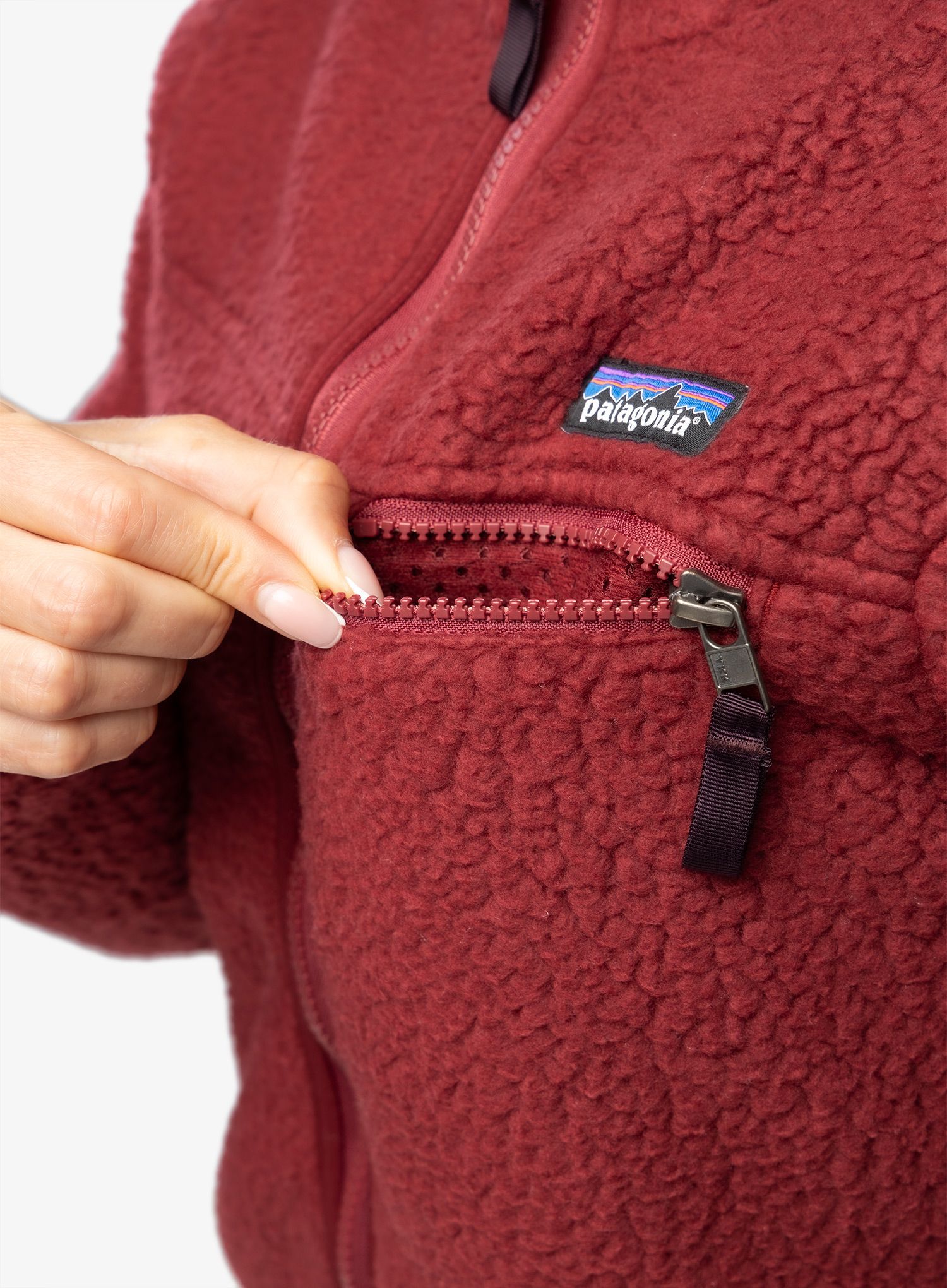 Fleecová mikina dámská Patagonia Retro Pile Jacket - carmine red
