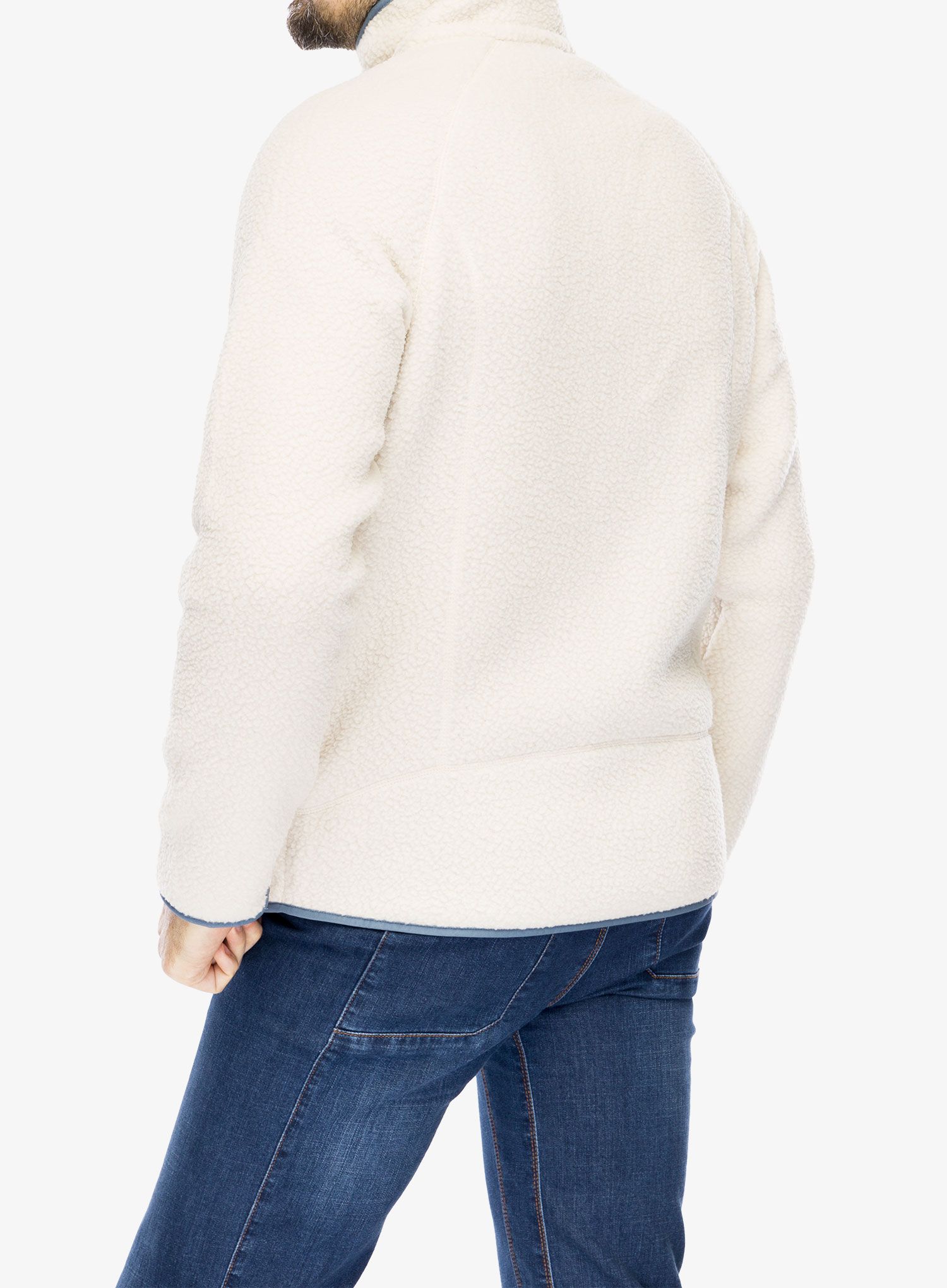Fleecová mikina Patagonia Retro Pile Jacket - dark natural/blue