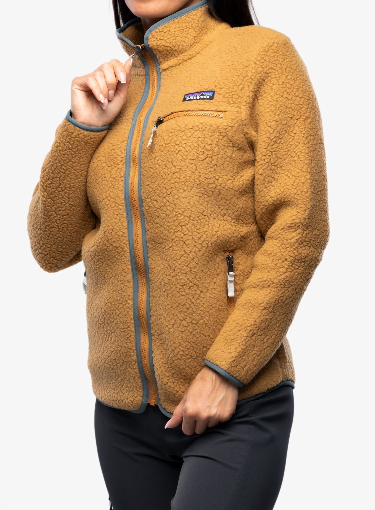 Fleecová mikina dámská Patagonia Retro Pile Jacket - nest brown/nouveau green