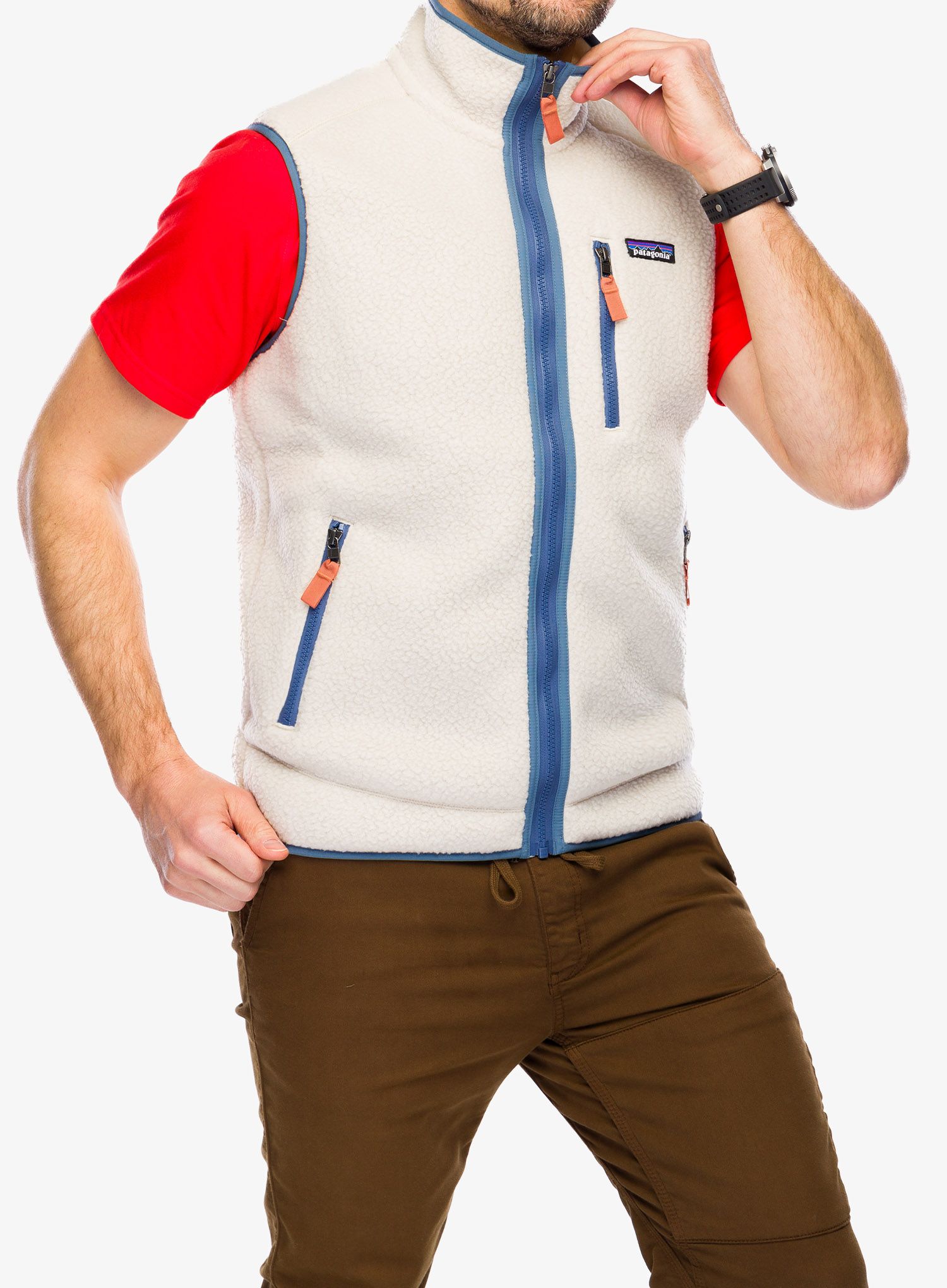 Vesta Patagonia Retro Pile Vest - dark natural/blue