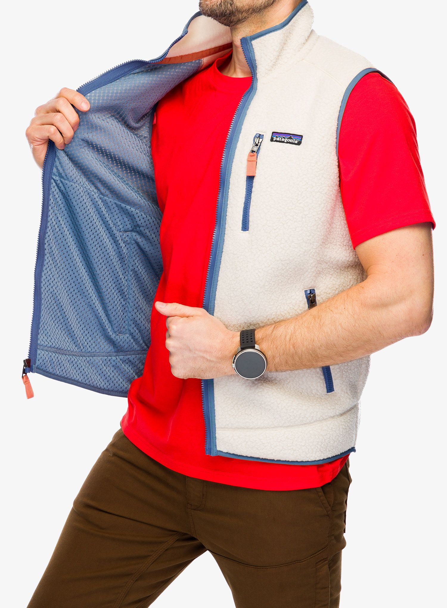 Vesta Patagonia Retro Pile Vest - dark natural/blue