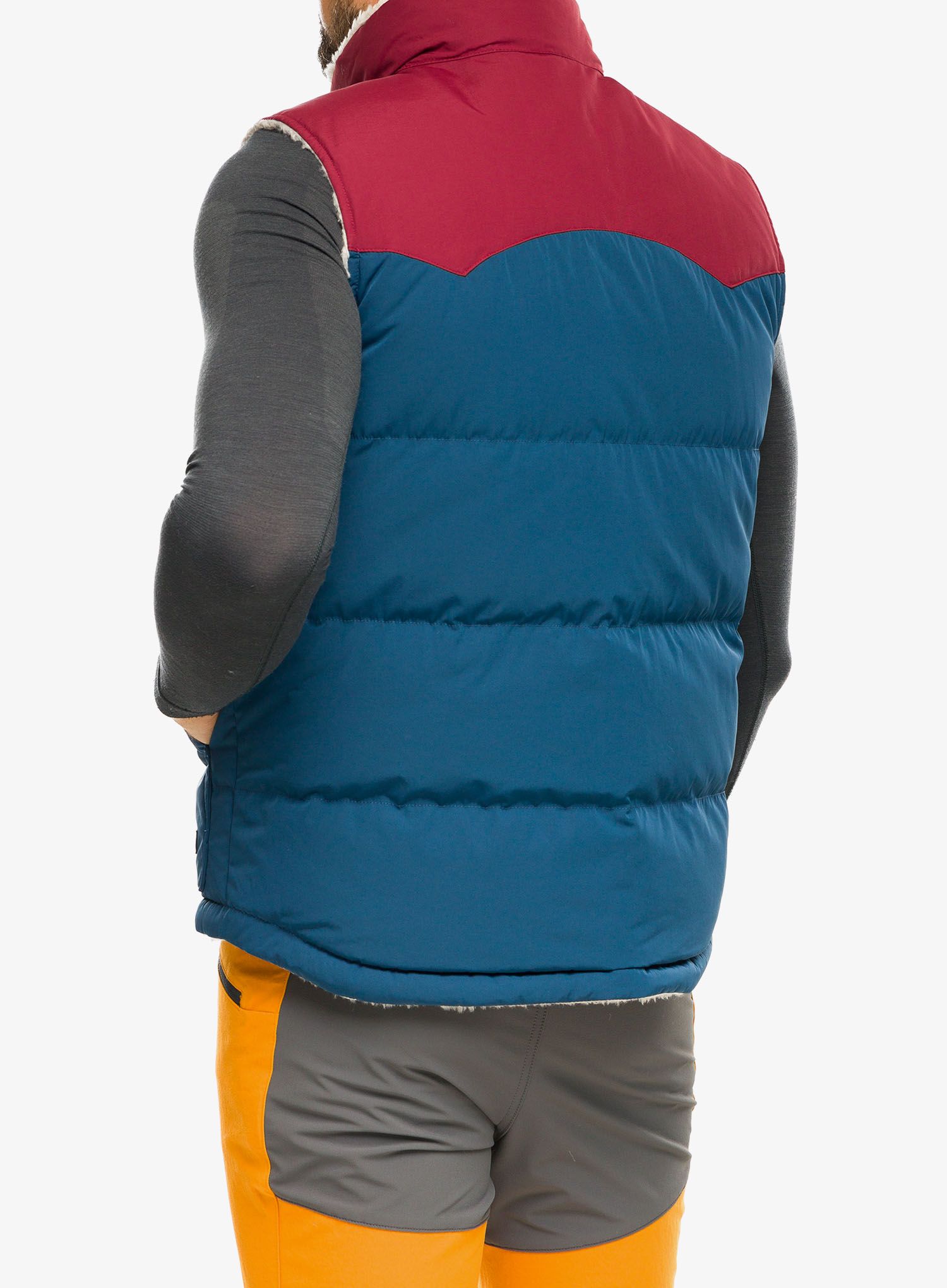 Péřová vesta Patagonia Reversible Bivy Down Vest - tidepool blue