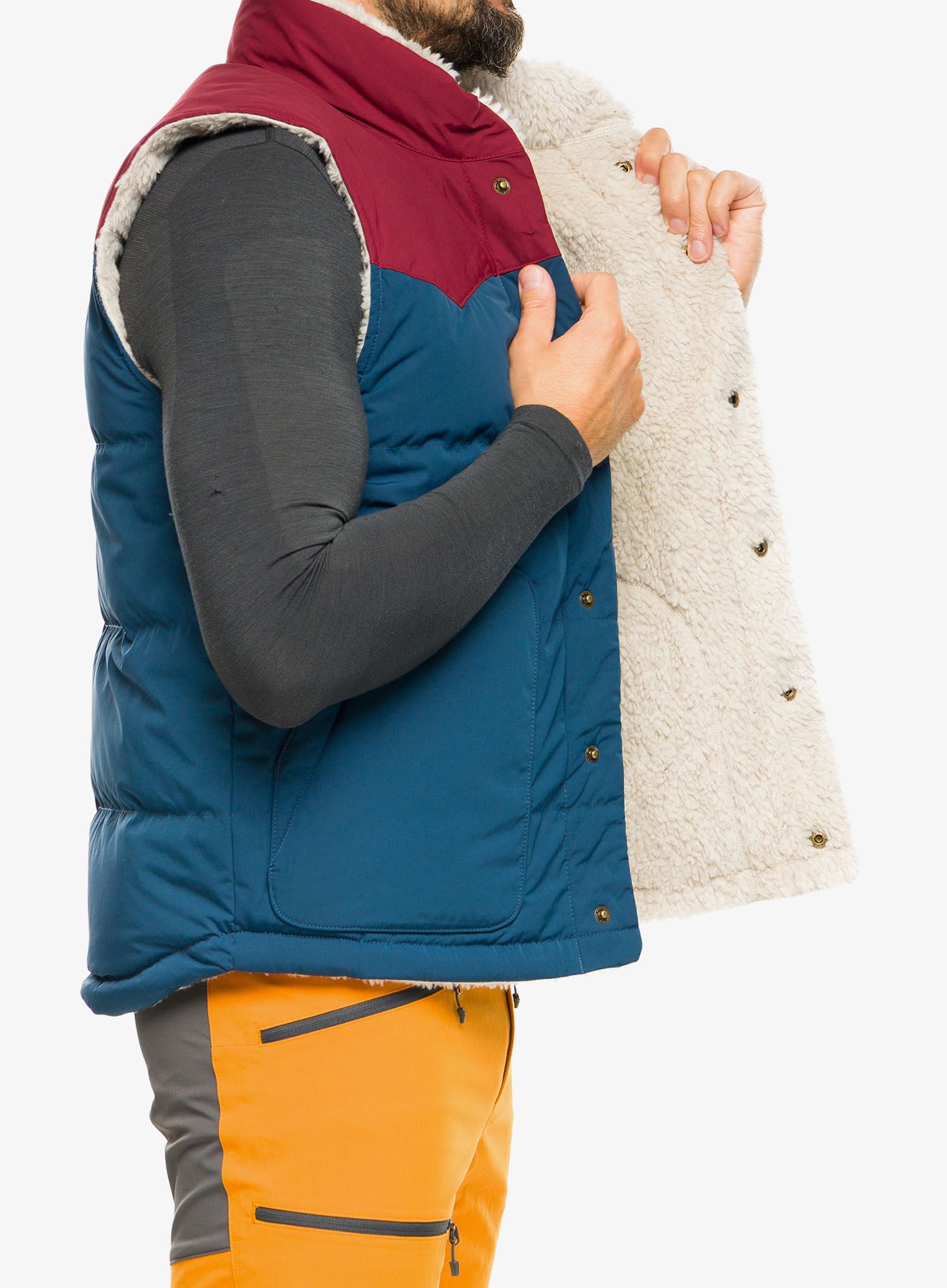 Péřová vesta Patagonia Reversible Bivy Down Vest - tidepool blue