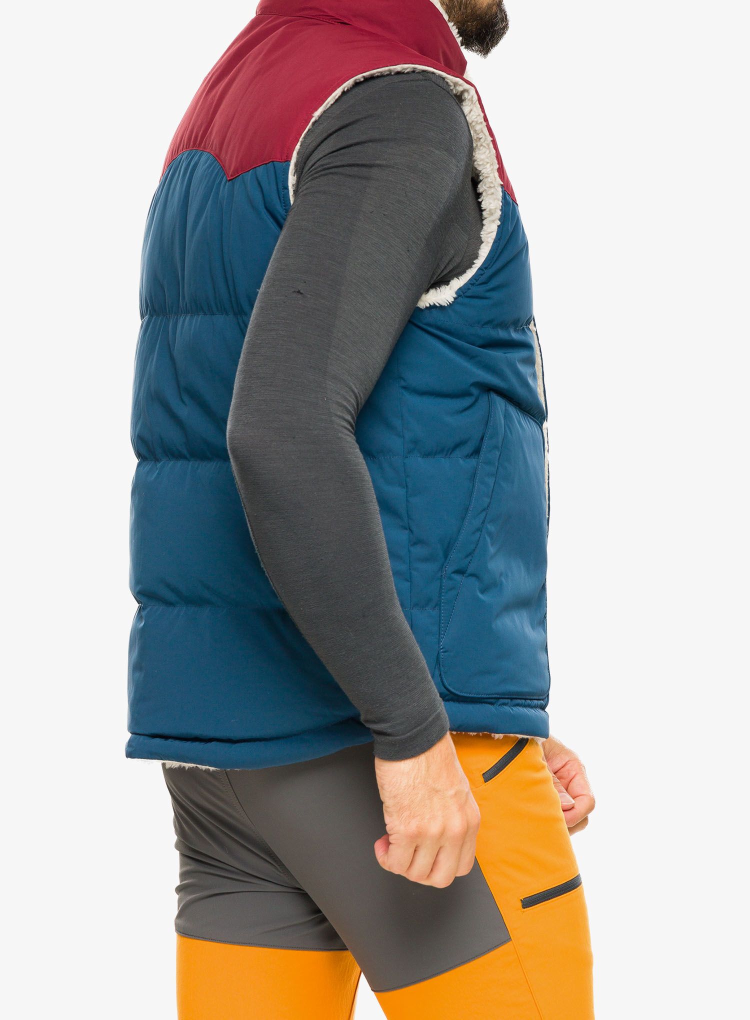 Péřová vesta Patagonia Reversible Bivy Down Vest - tidepool blue