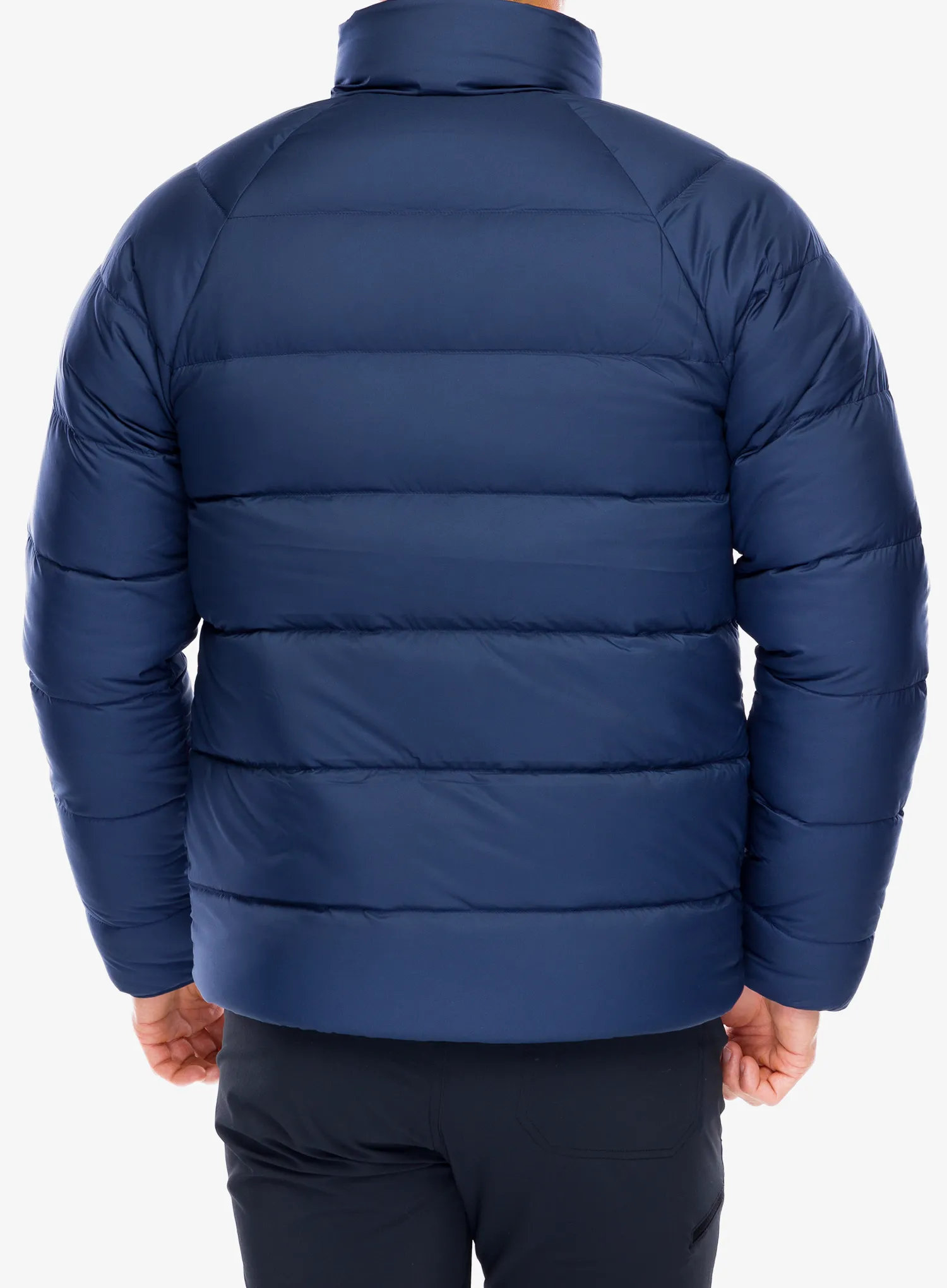 Péřová bunda Patagonia Reversible Silent Down Jacket - new navy