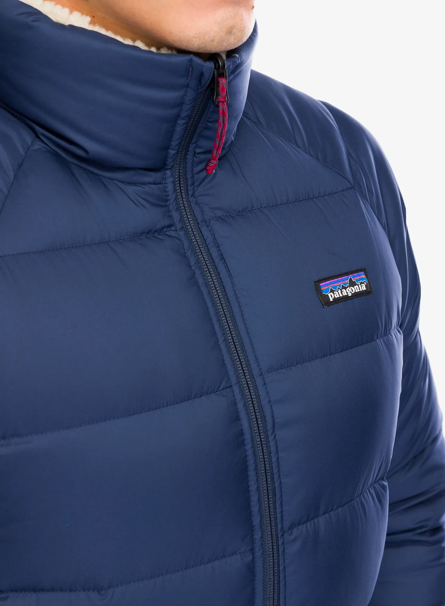 Péřová bunda Patagonia Reversible Silent Down Jacket - new navy