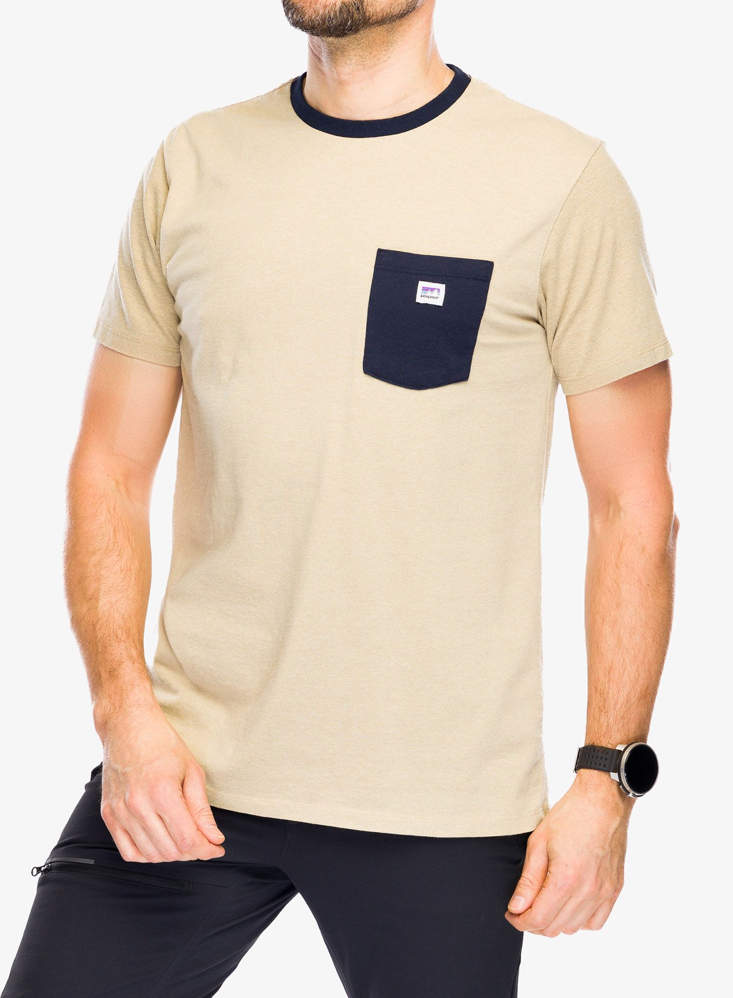 Tričko Patagonia Shop Sticker Pocket Responsibili-Tee - nautilus tan