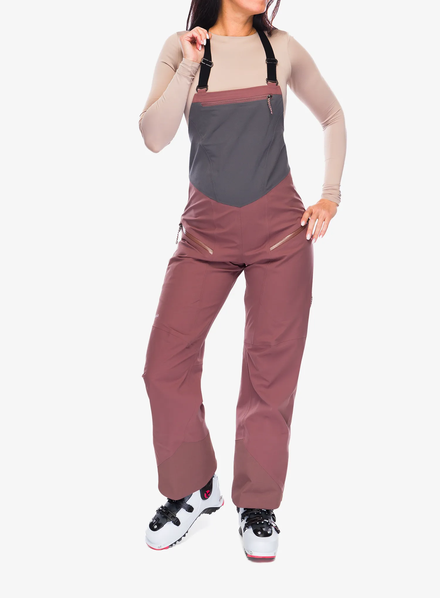 Dámské membránové kalhoty Patagonia SnowDrifter Bibs - dulse mauve