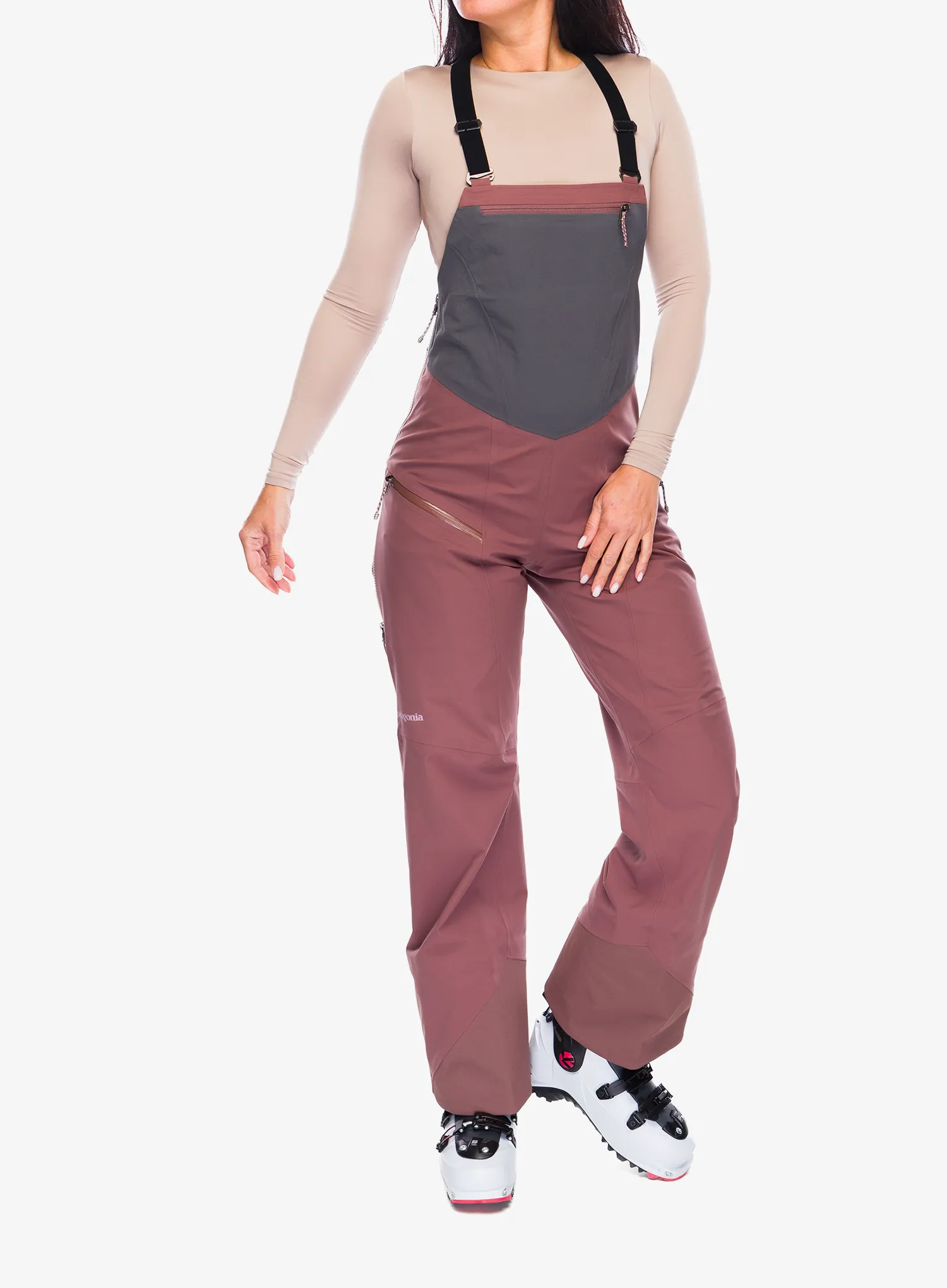 Dámské membránové kalhoty Patagonia SnowDrifter Bibs - dulse mauve