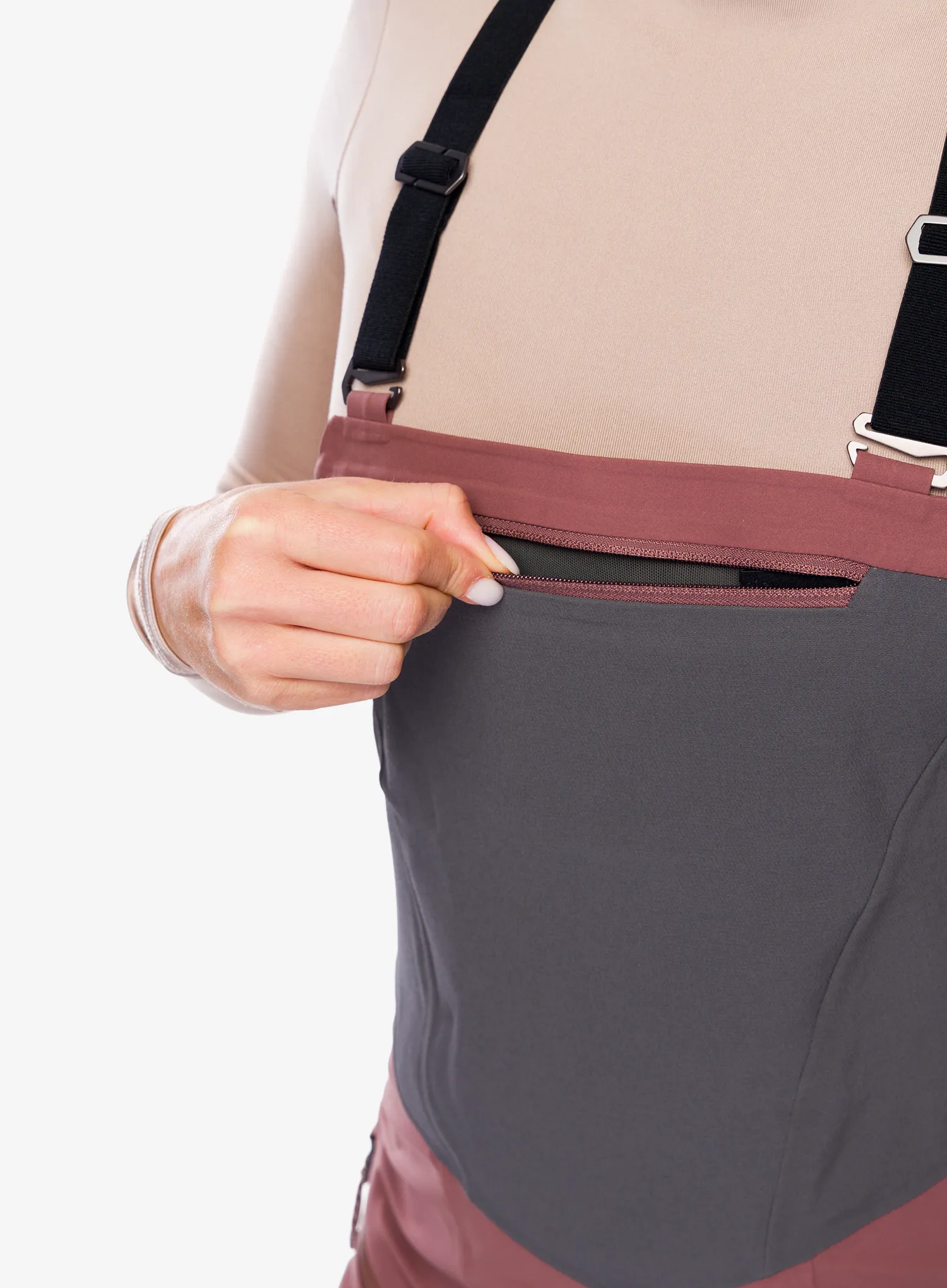 Dámské membránové kalhoty Patagonia SnowDrifter Bibs - dulse mauve