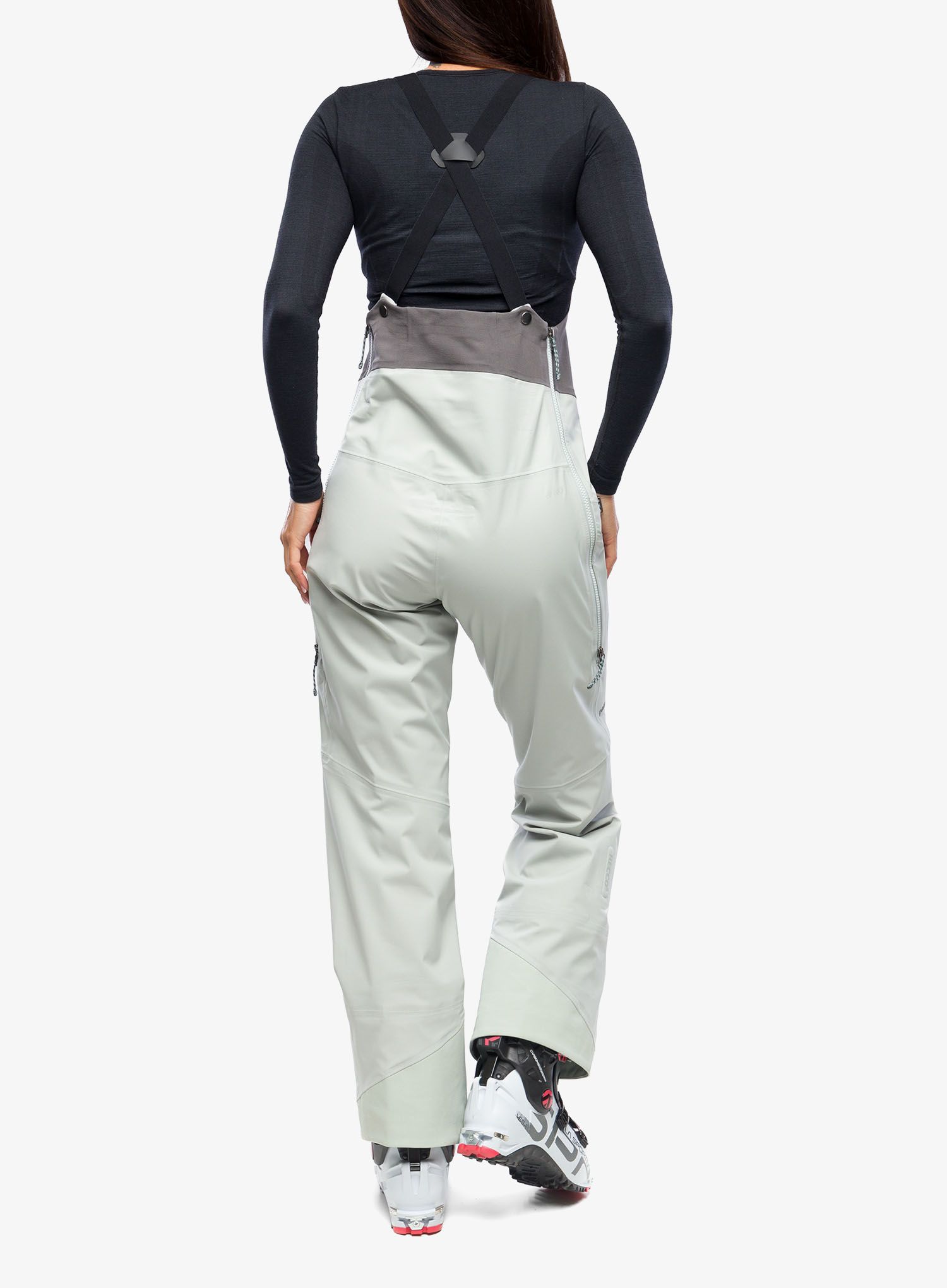Skialpové kalhoty dámské Patagonia SnowDrifter Bibs - sleet green